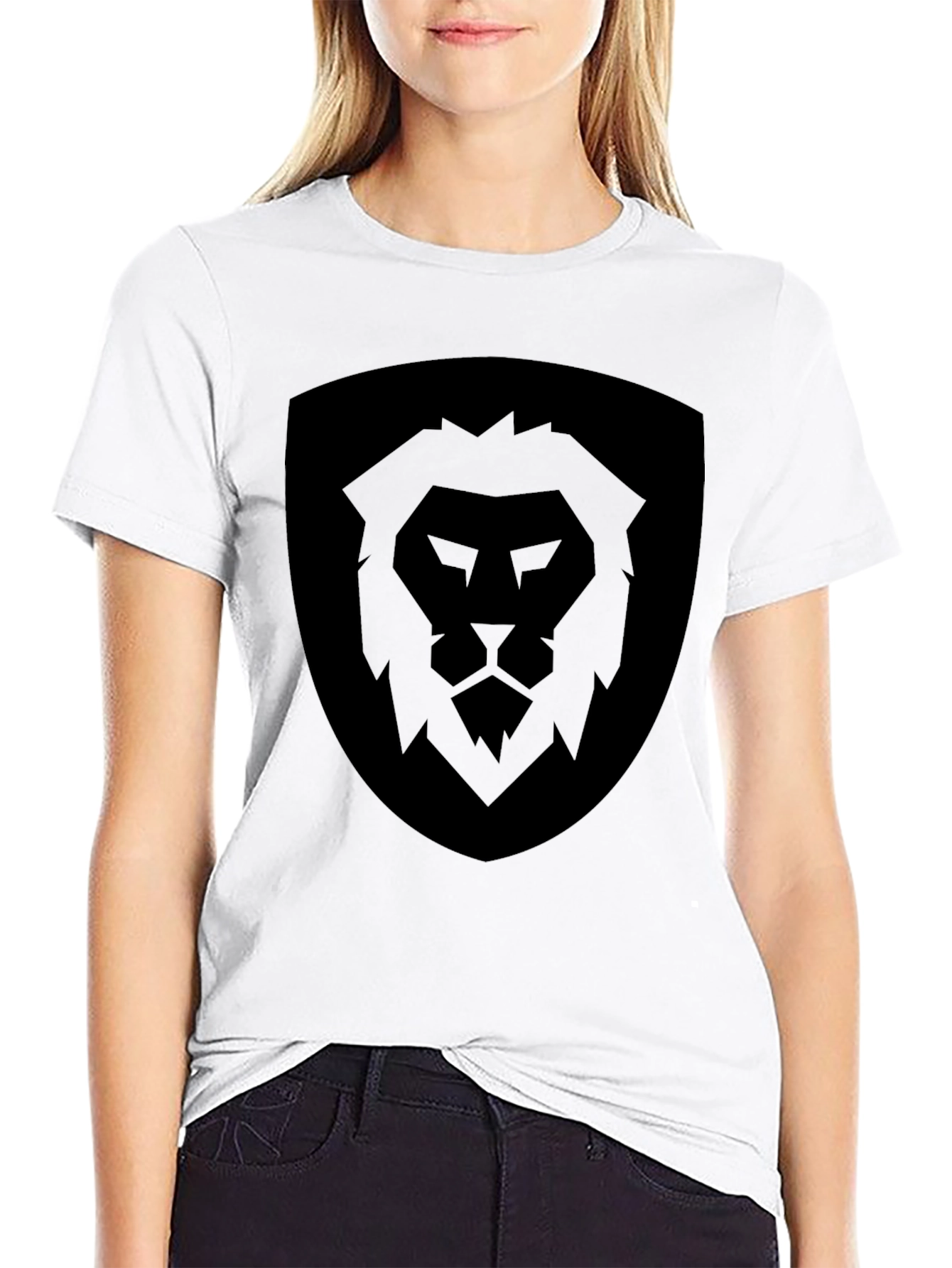 Lion Shield Graphic Tee - Mens Black T-Shirt