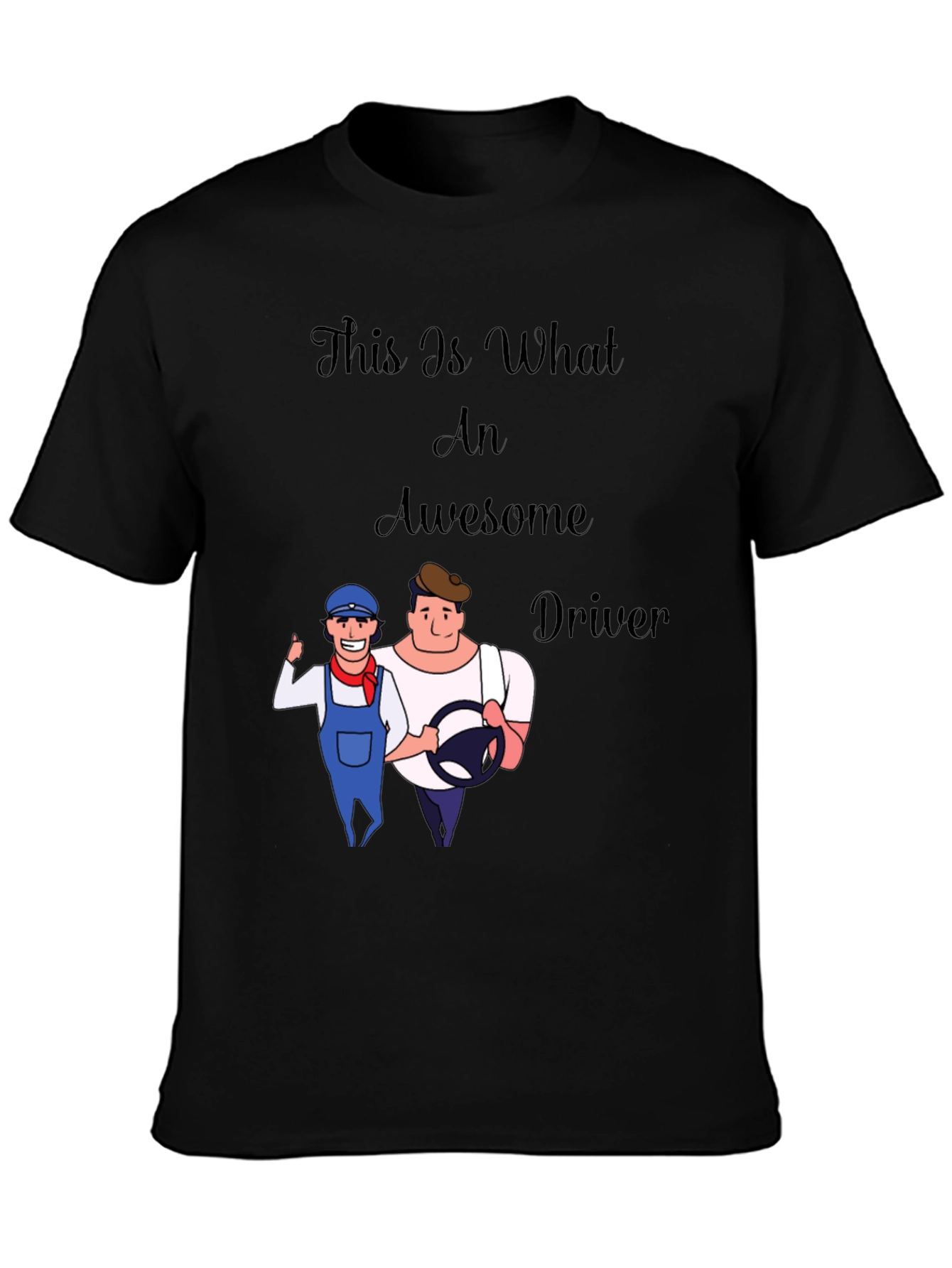 Awesome Driver Graphic Tee - Cool Cartoon Design