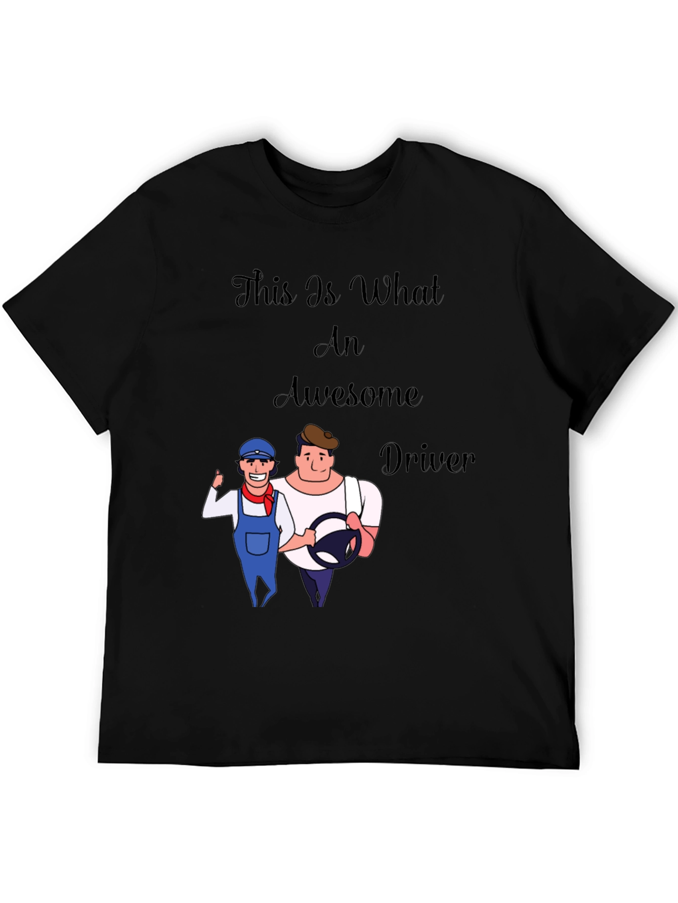Awesome Driver Graphic Tee - Cool Cartoon Design