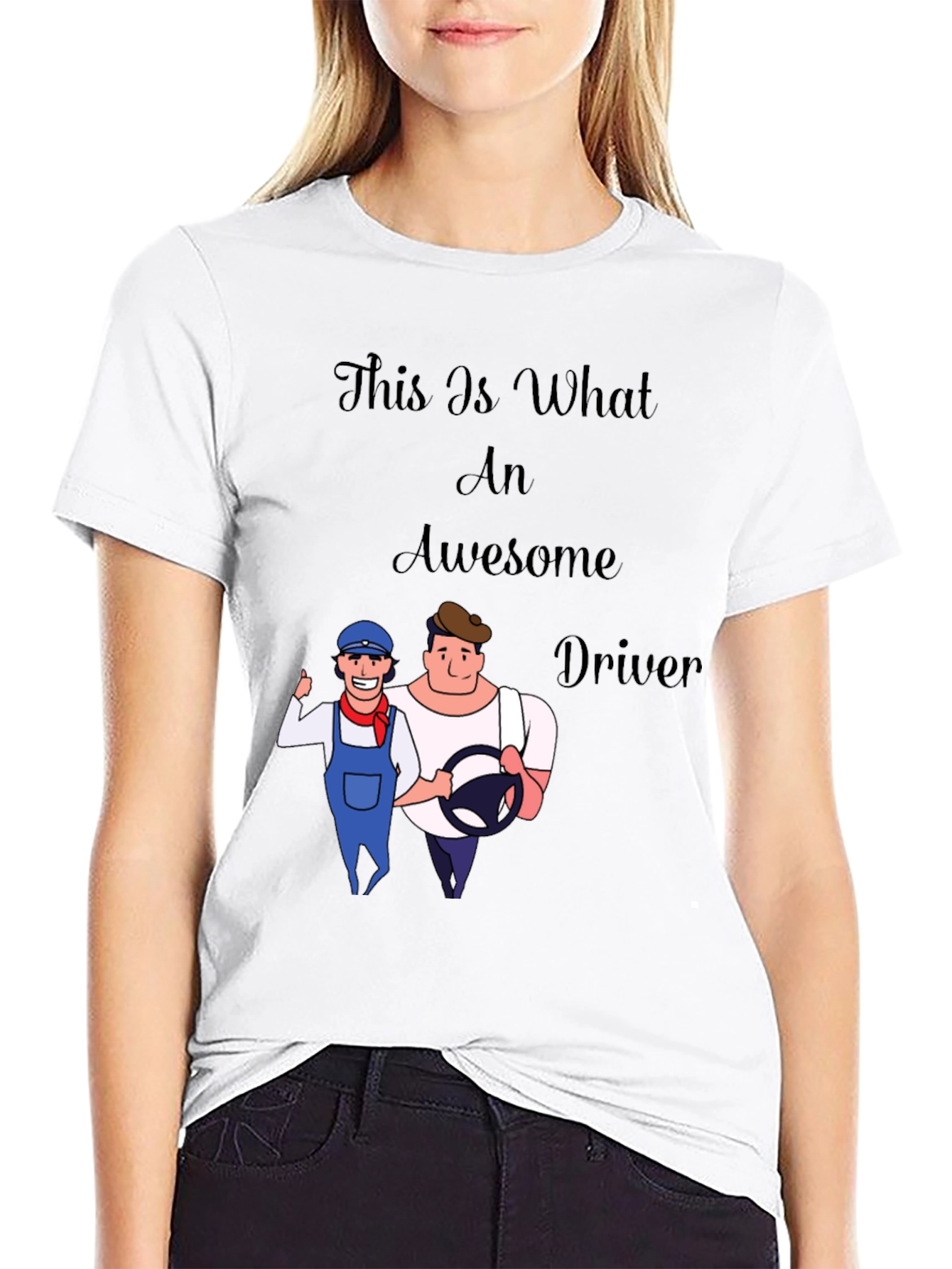 Awesome Driver Graphic Tee - Cool Cartoon Design