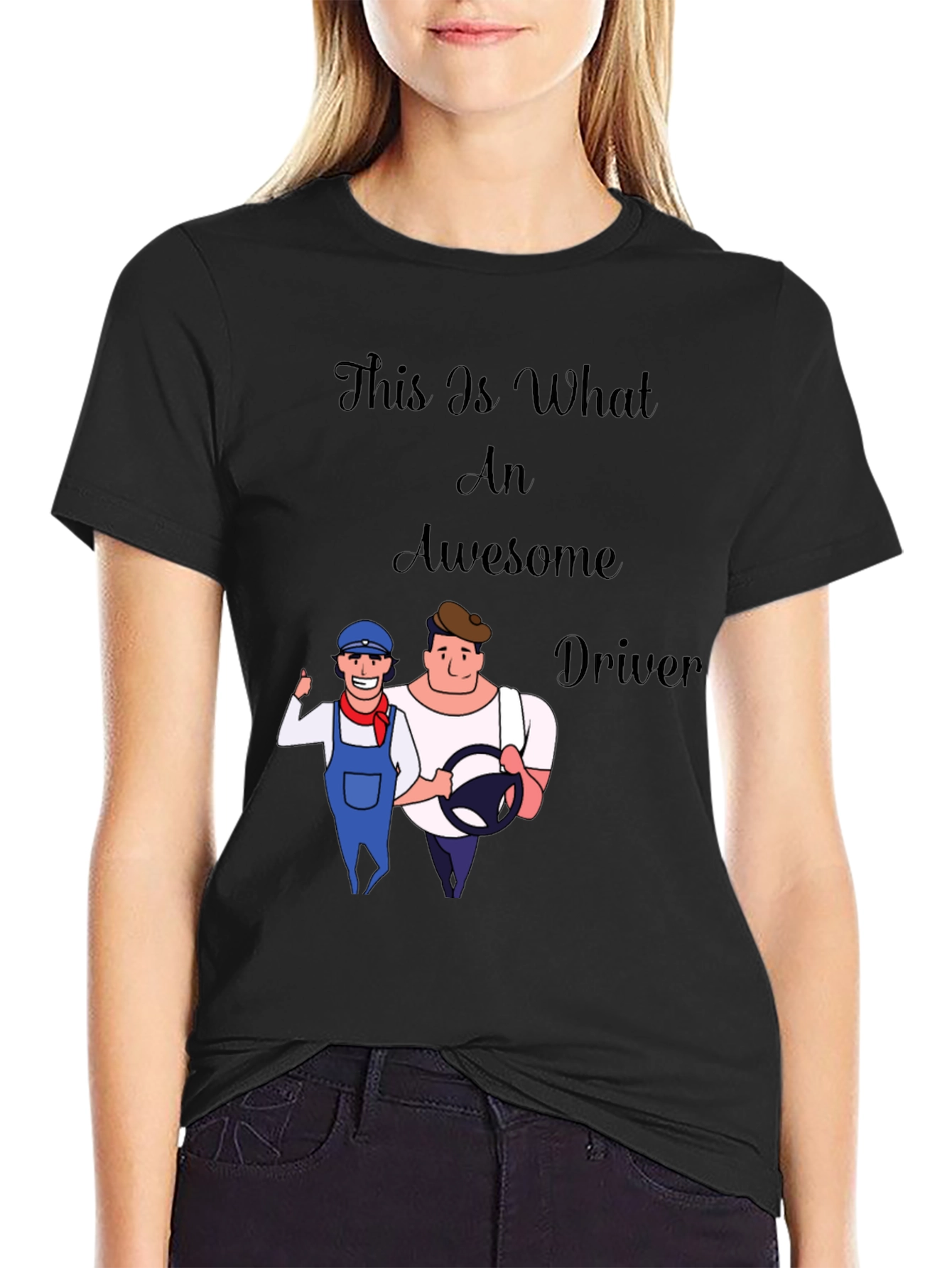 Awesome Driver Graphic Tee - Cool Cartoon Design