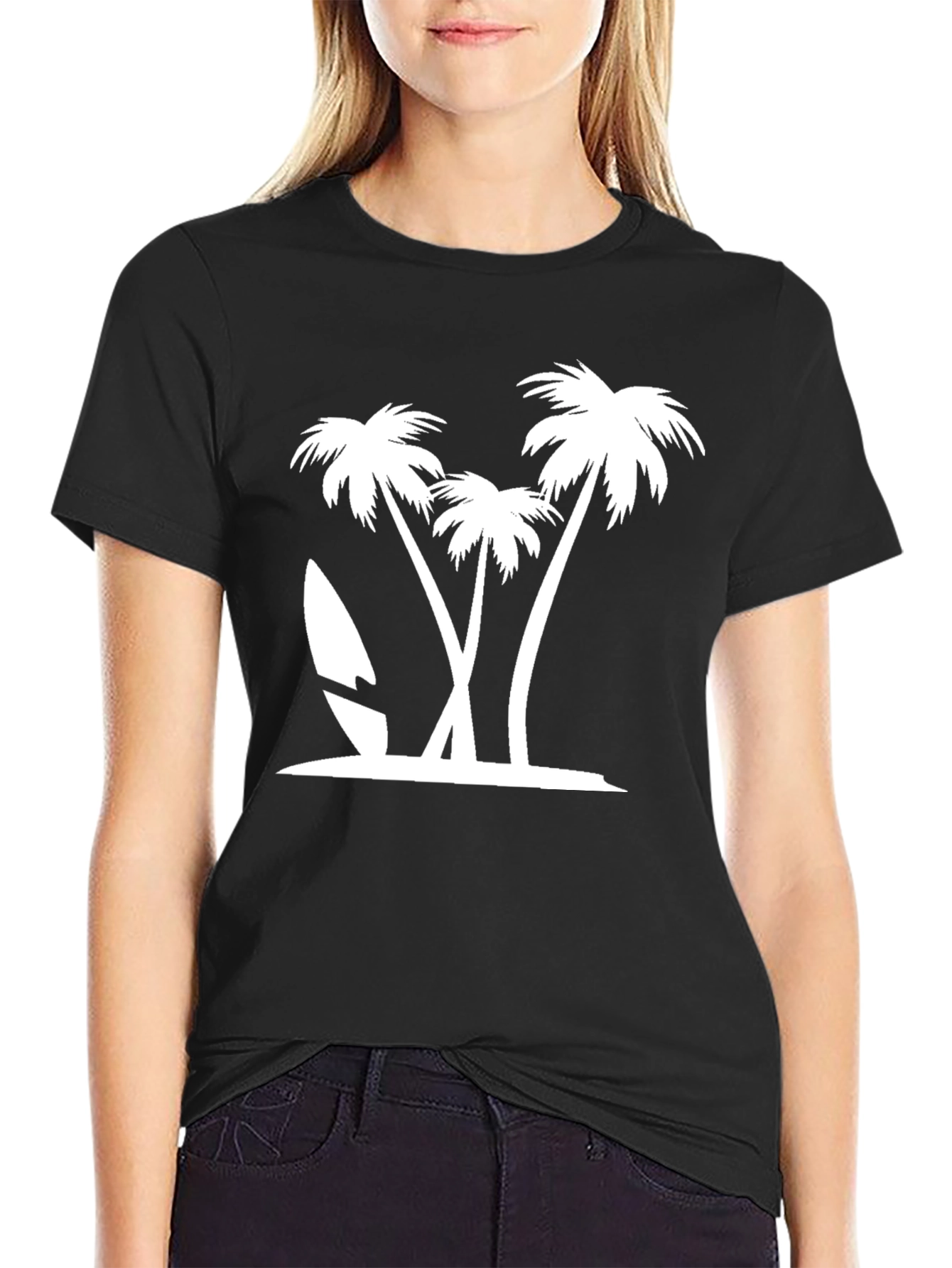 Tropical Palm Tree Graphic Tee - Island Vibes