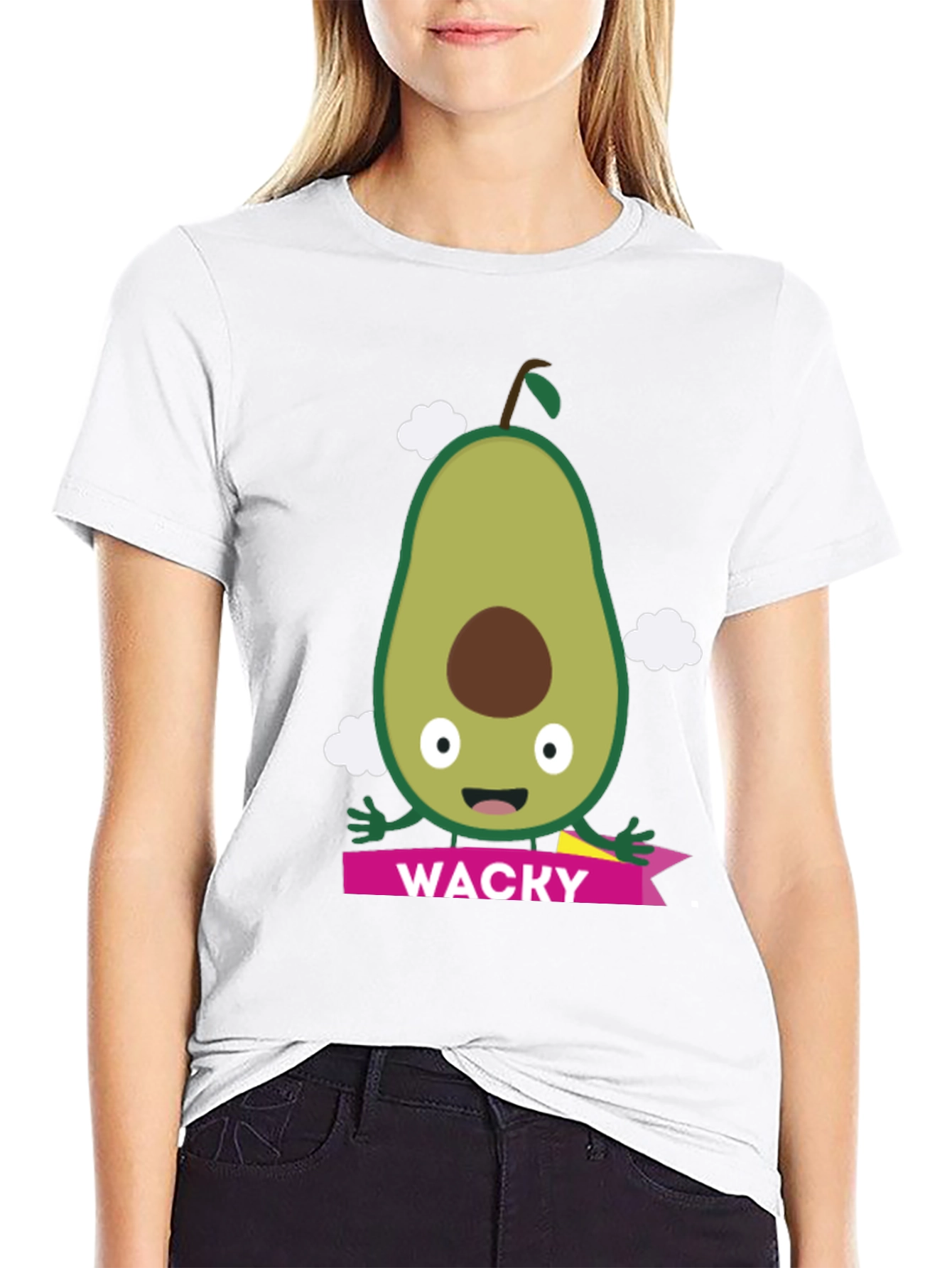 Wacky Avocado T-Shirt - Funny Cartoon Fruit Tee