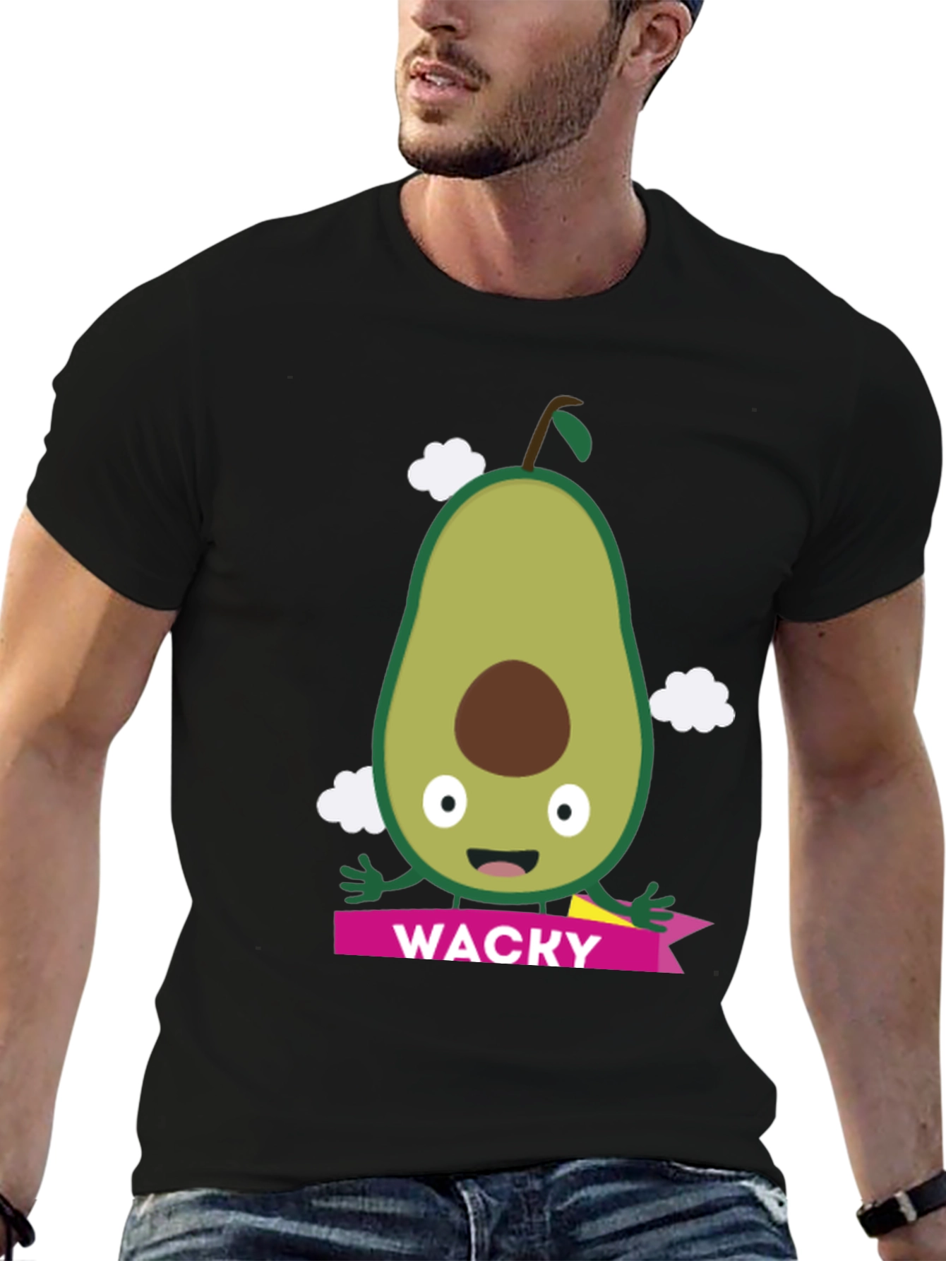 Wacky Avocado T-Shirt - Funny Cartoon Fruit Tee