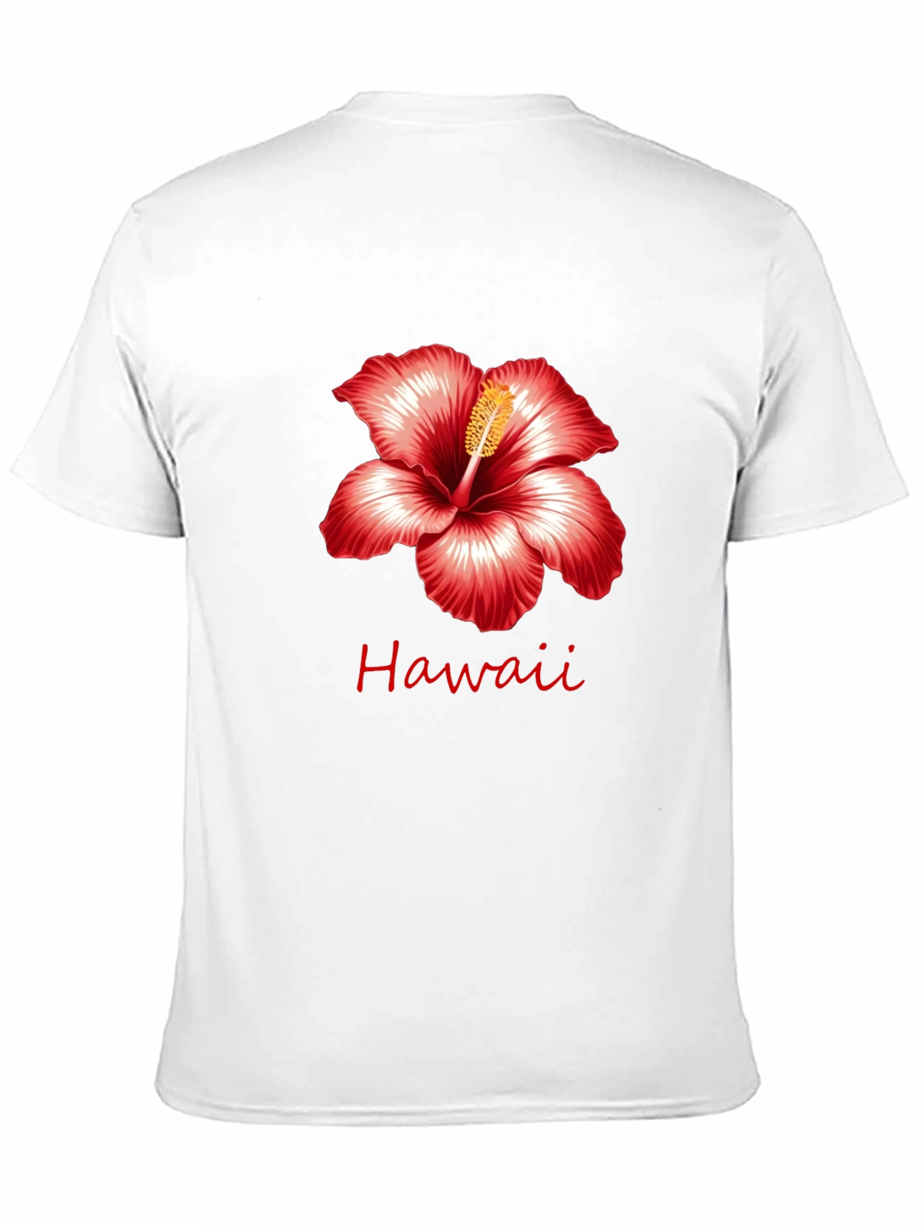 Hawaii Hibiscus Flower Black T-Shirt