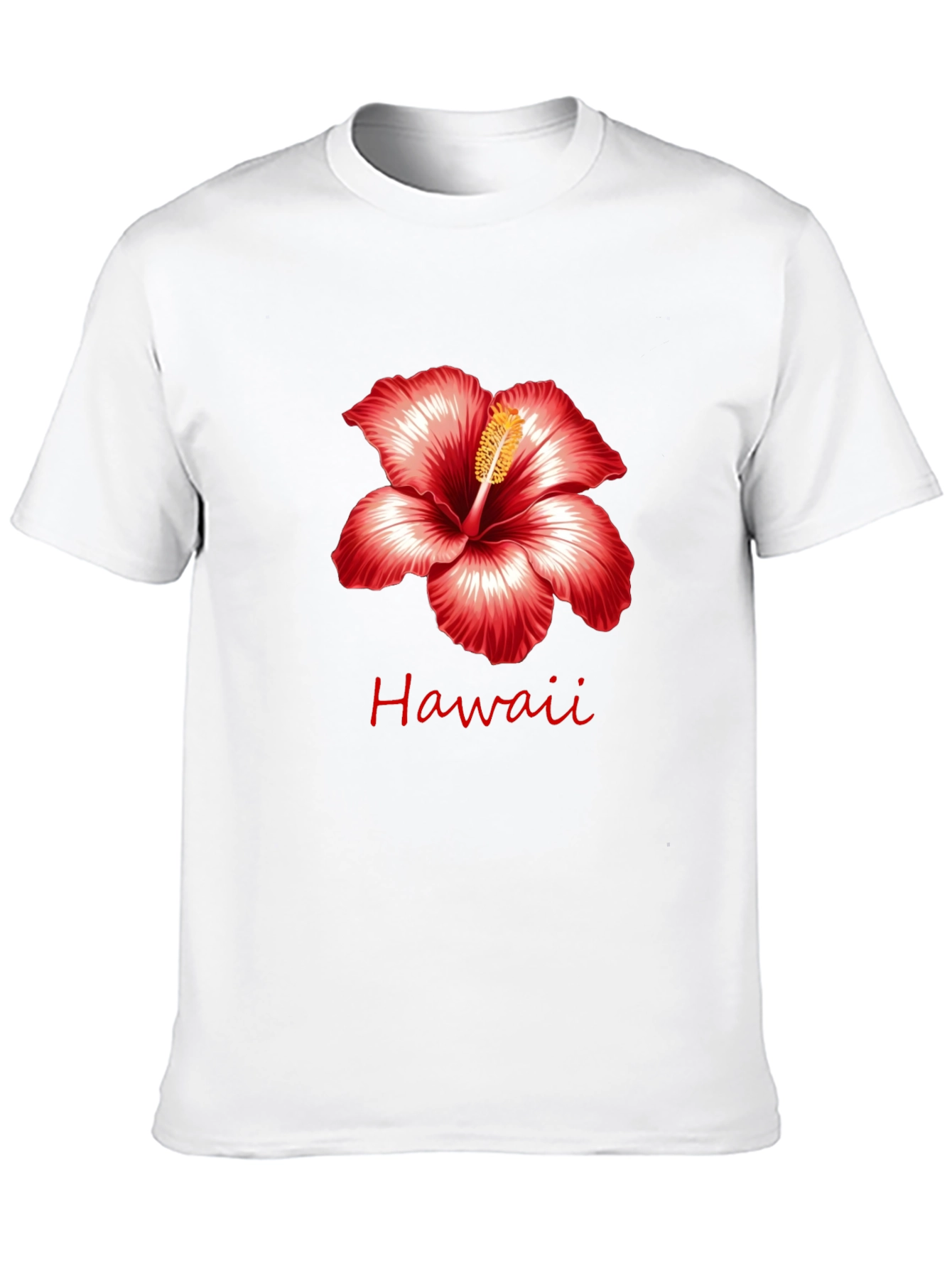 Hawaii Hibiscus Flower Black T-Shirt