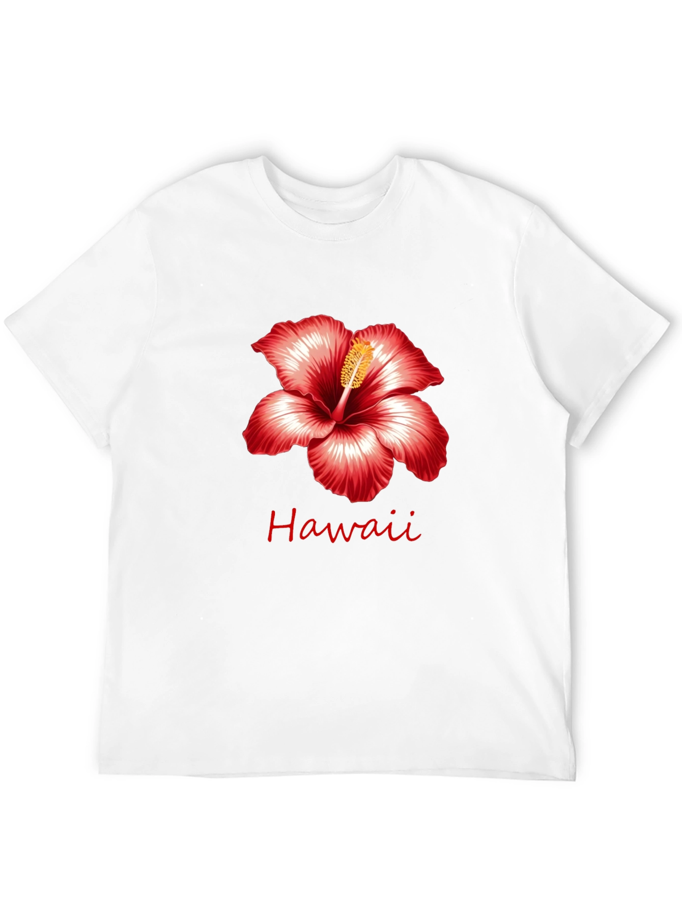 Hawaii Hibiscus Flower Black T-Shirt