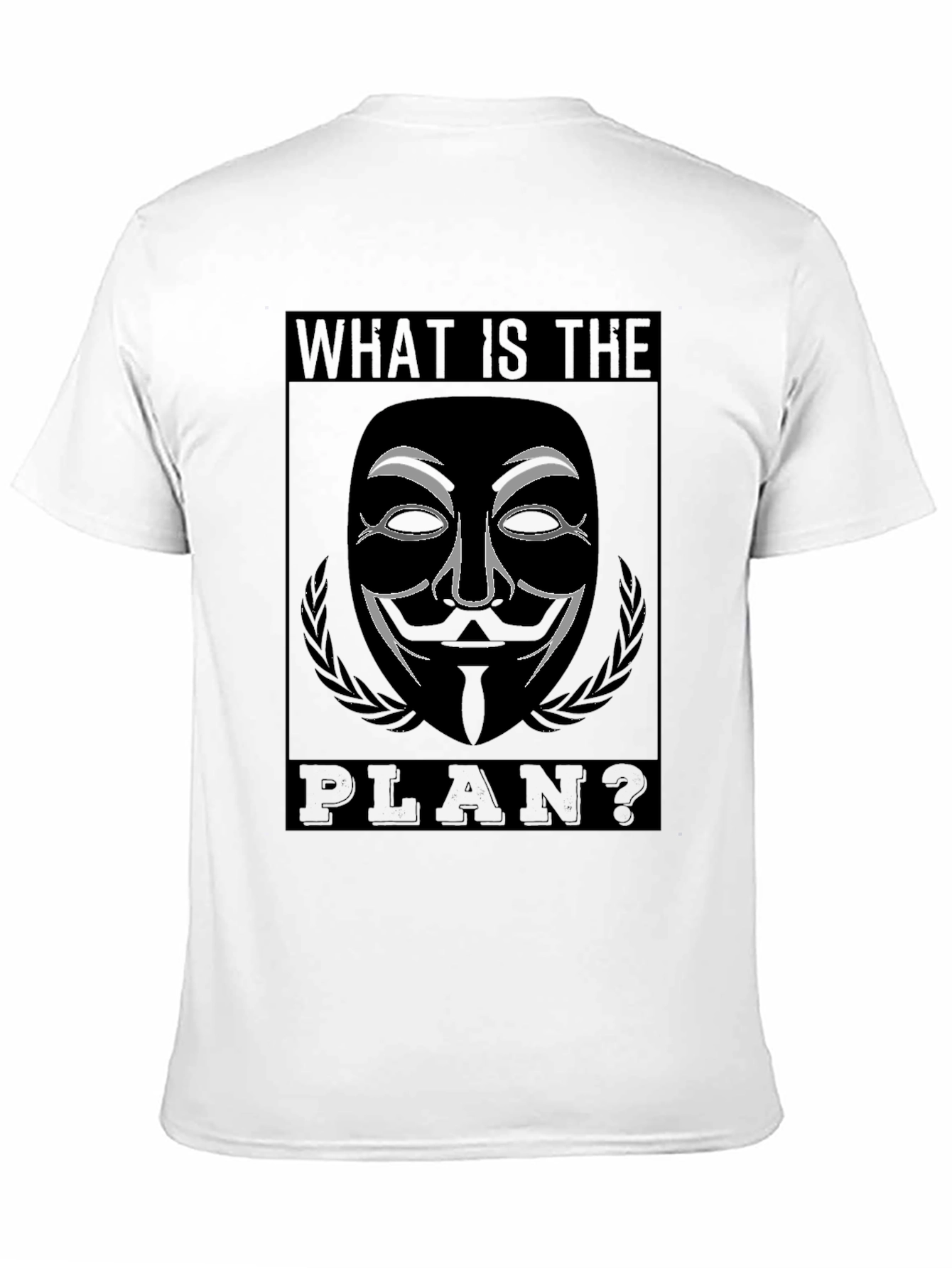 Guy Fawkes What is the Plan? Black T-Shirt