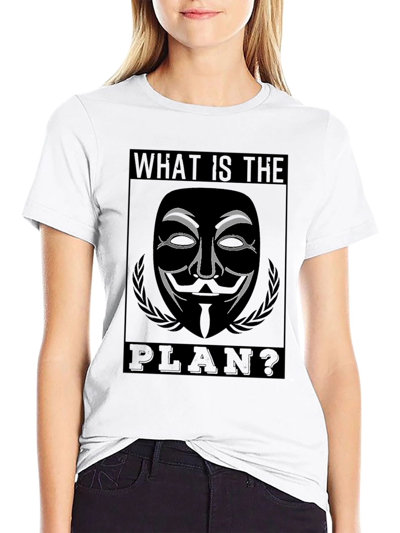 Guy Fawkes What is the Plan? Black T-Shirt