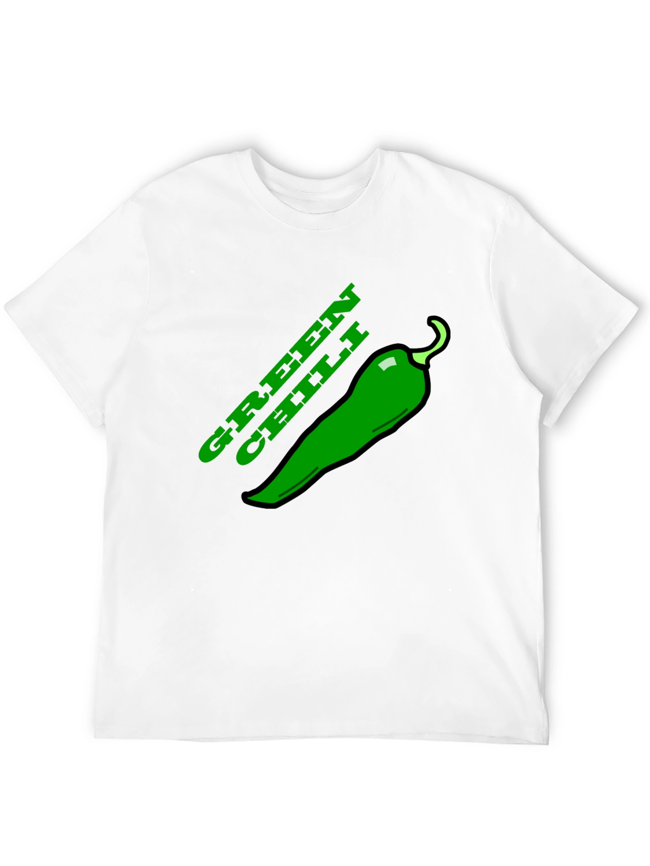 Green Chili Graphic Tee - Spicy Food Lovers T-Shirt