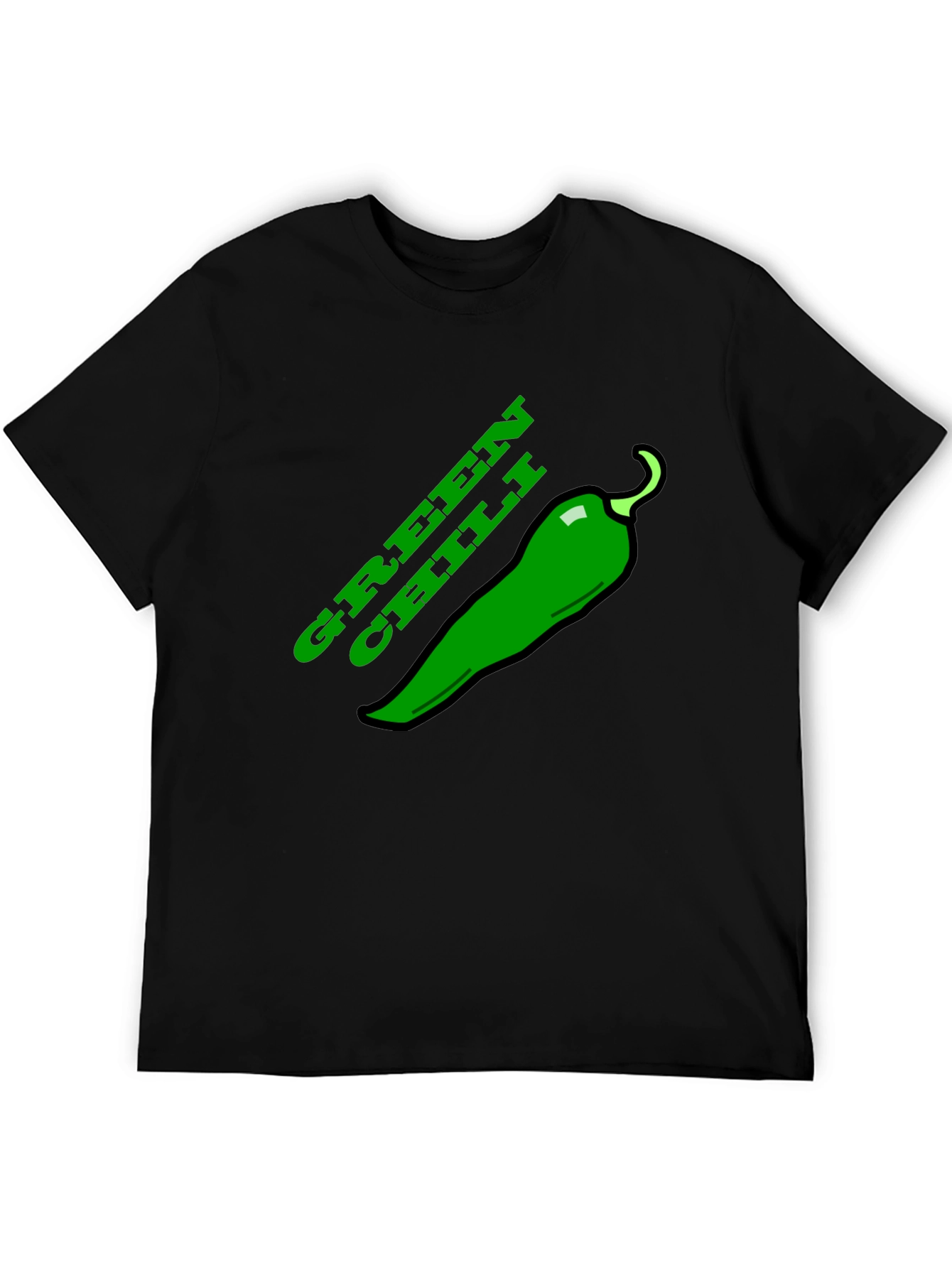 Green Chili Graphic Tee - Spicy Food Lovers T-Shirt