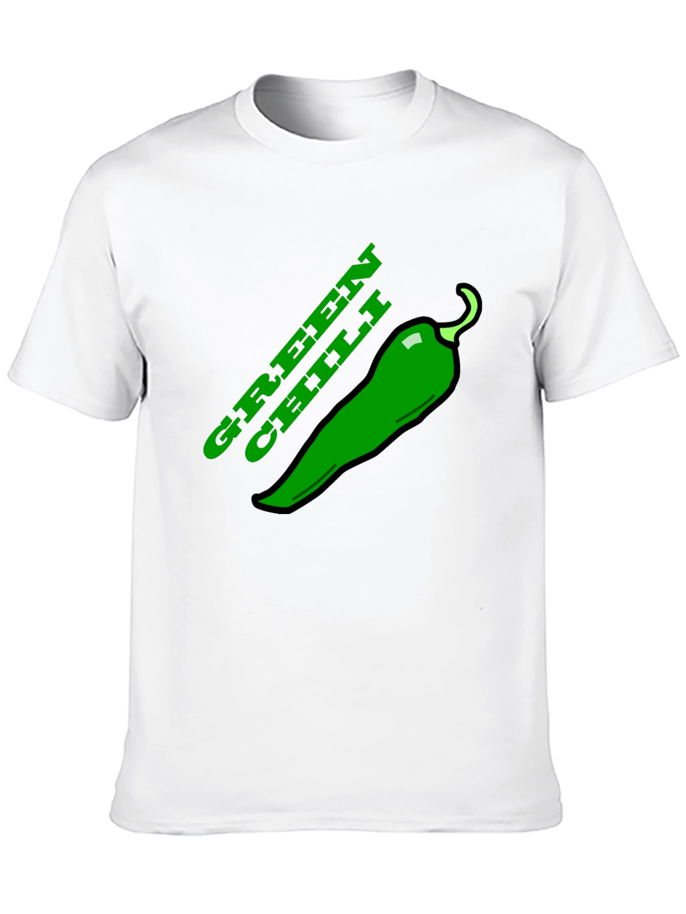 Green Chili Graphic Tee - Spicy Food Lovers T-Shirt