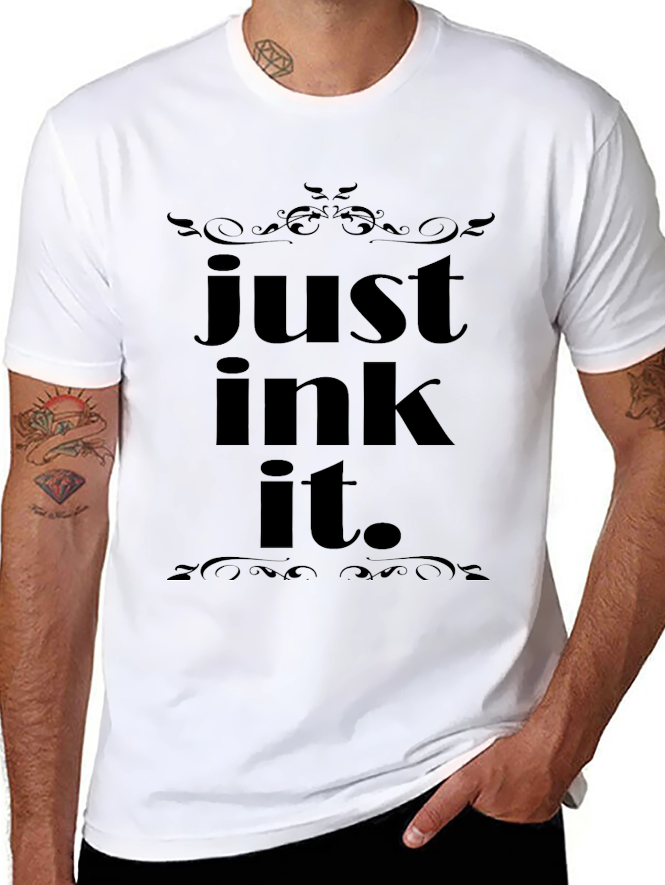 Just Ink It Black T-Shirt - Tattoo Lover Tee