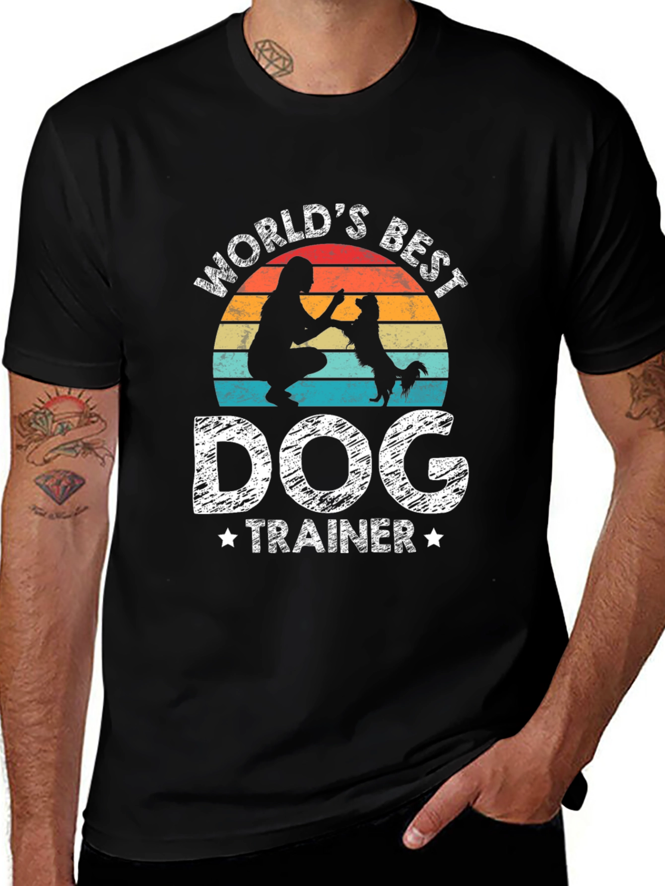 Worlds Best Dog Trainer Black T-Shirt