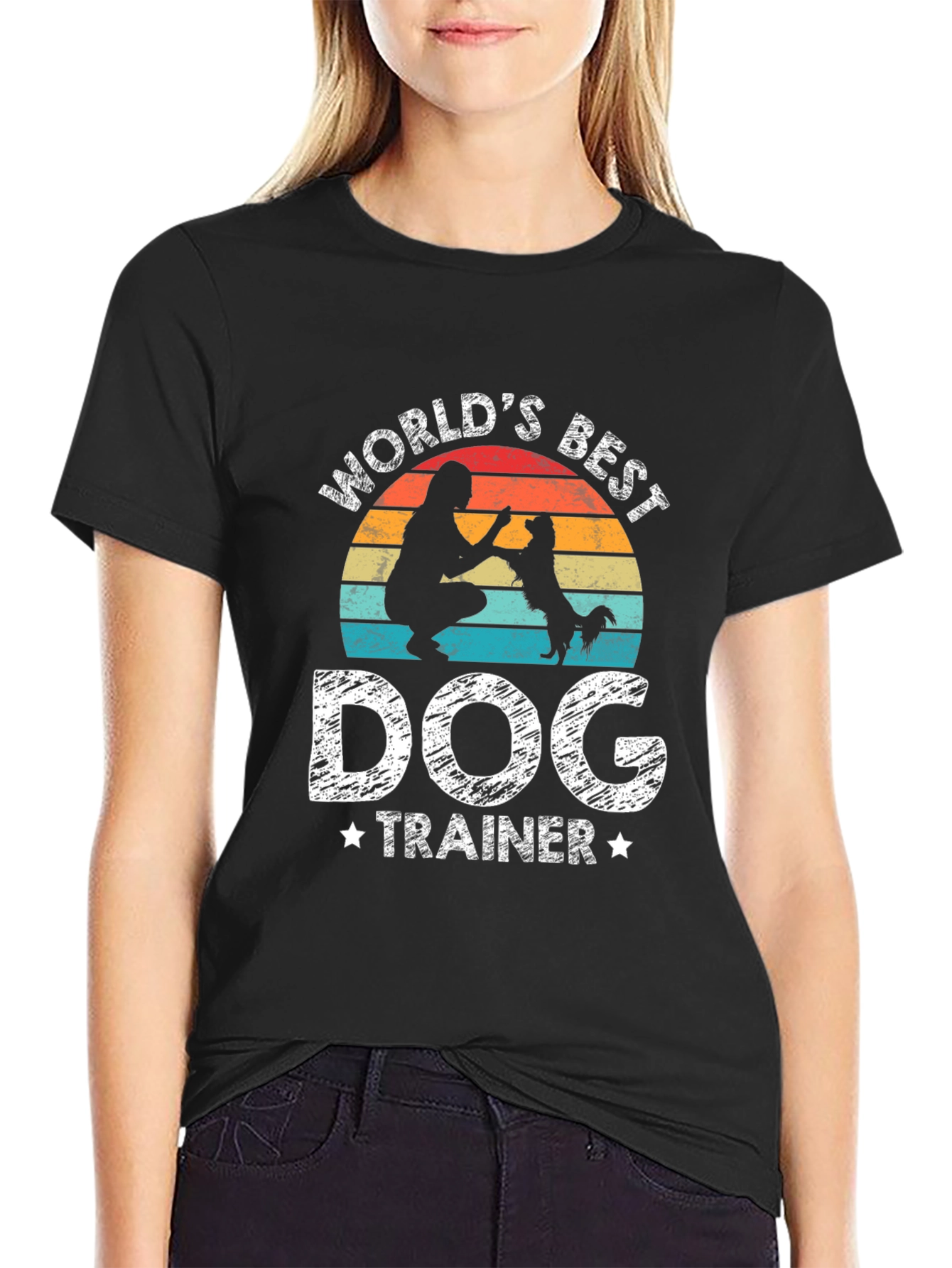Worlds Best Dog Trainer Black T-Shirt