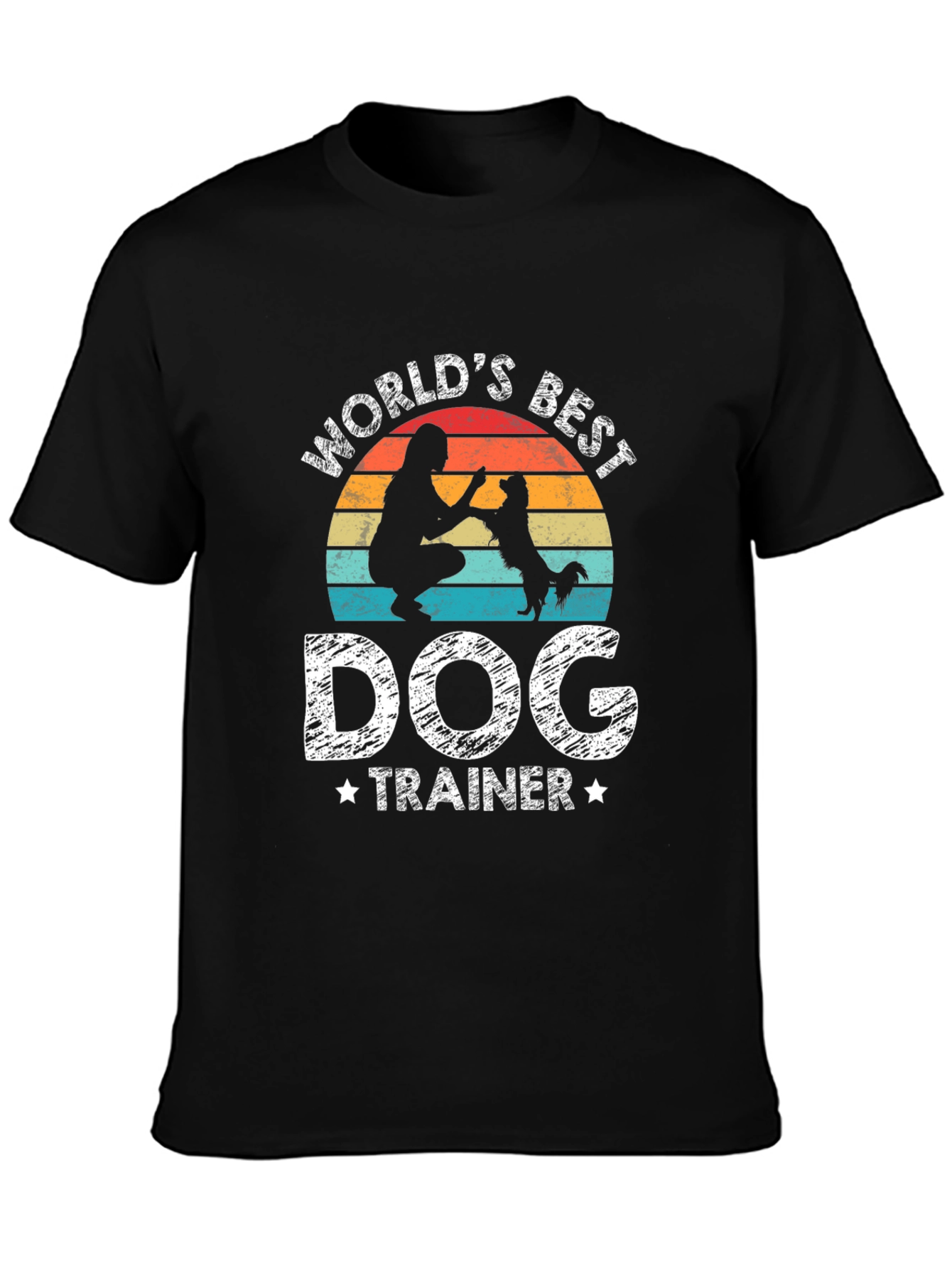 Worlds Best Dog Trainer Black T-Shirt
