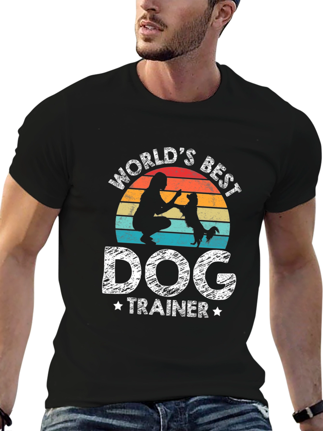 Worlds Best Dog Trainer Black T-Shirt