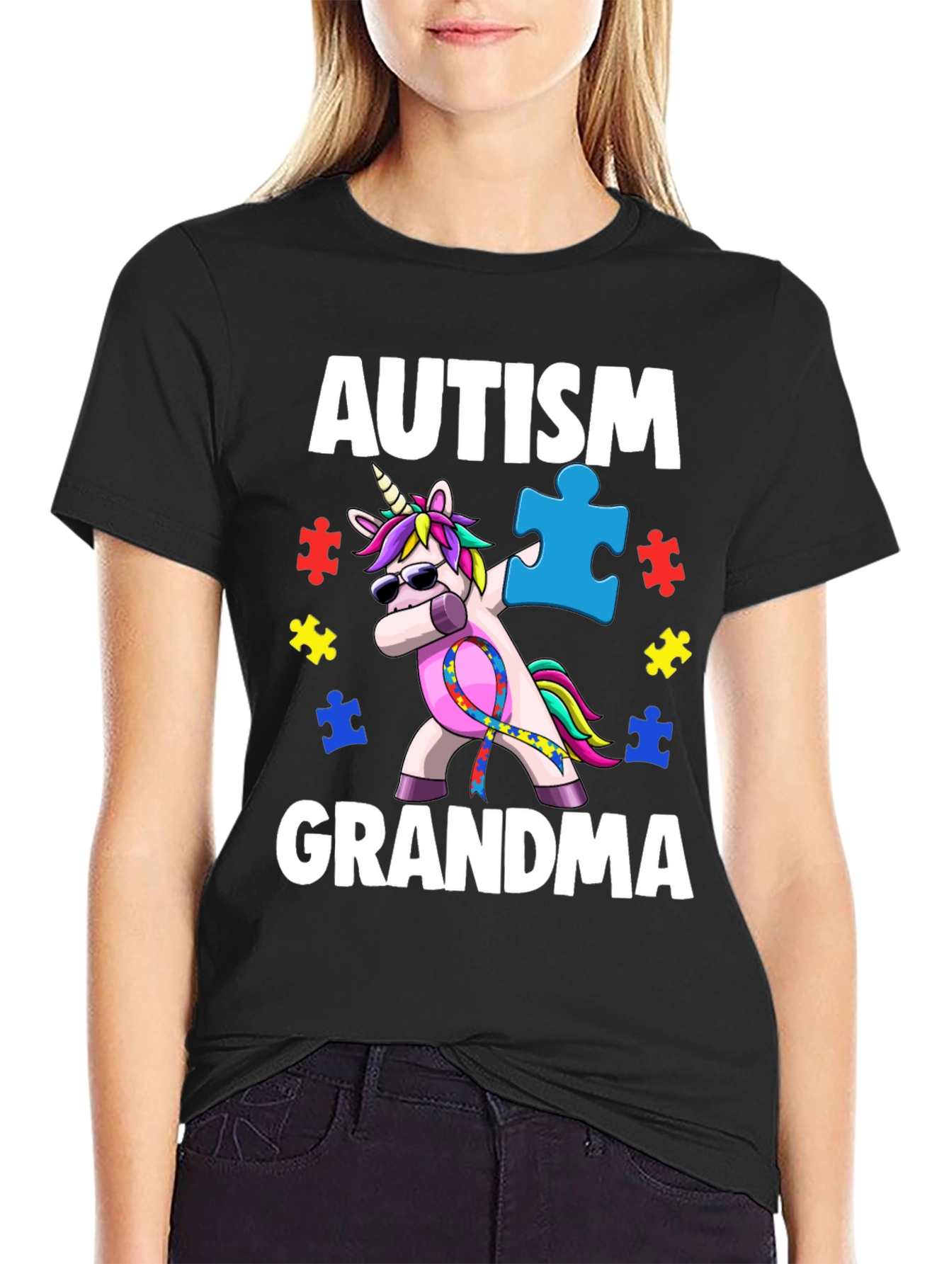 Autism Grandma Unicorn T-Shirt