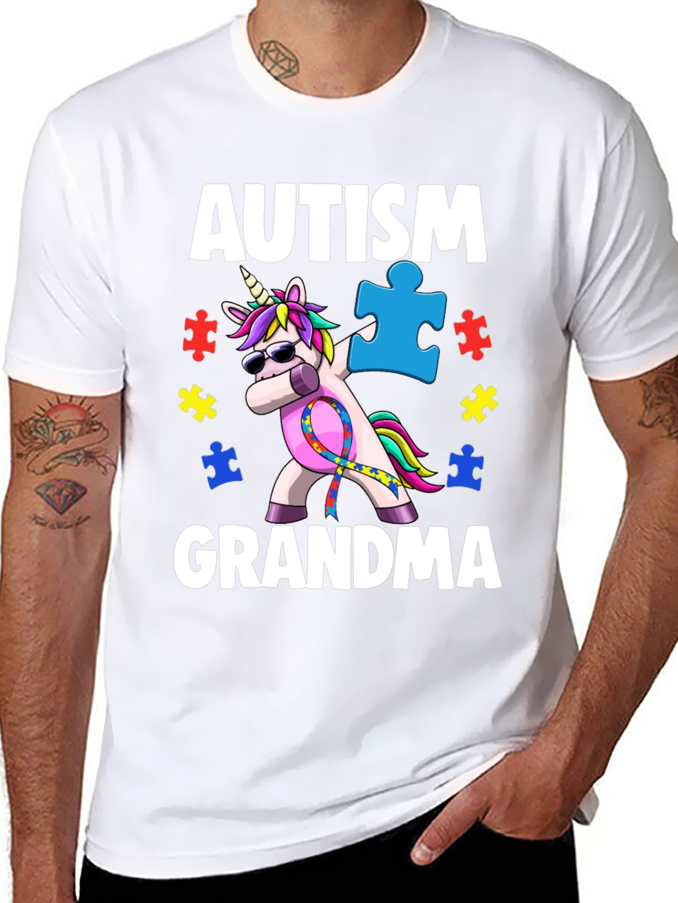 Autism Grandma Unicorn T-Shirt