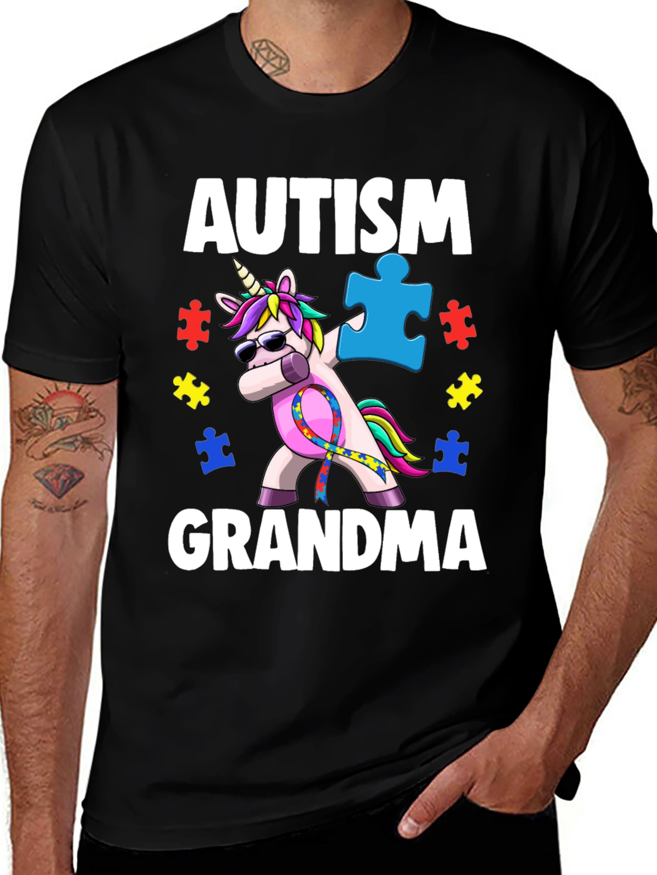 Autism Grandma Unicorn T-Shirt