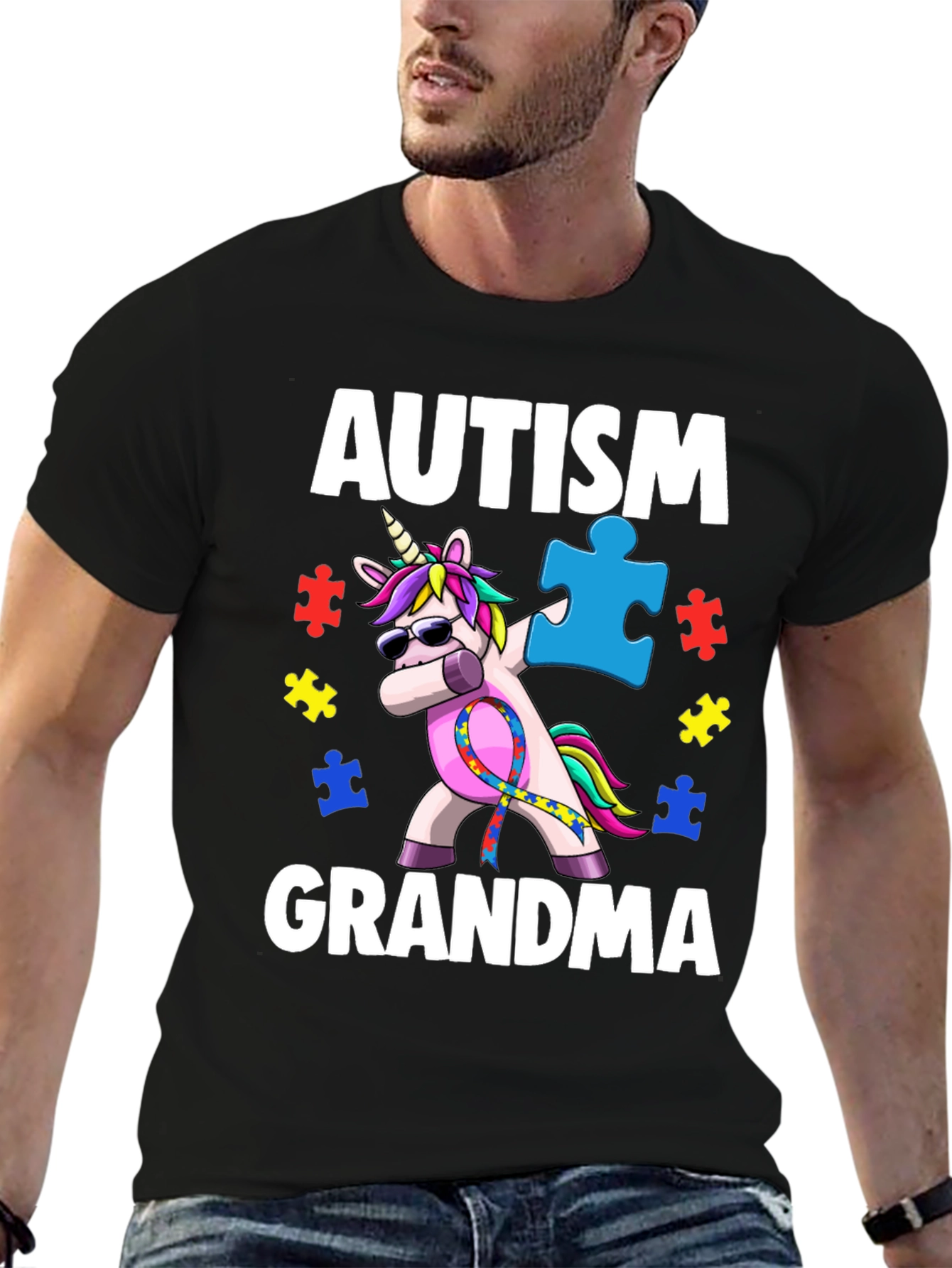 Autism Grandma Unicorn T-Shirt