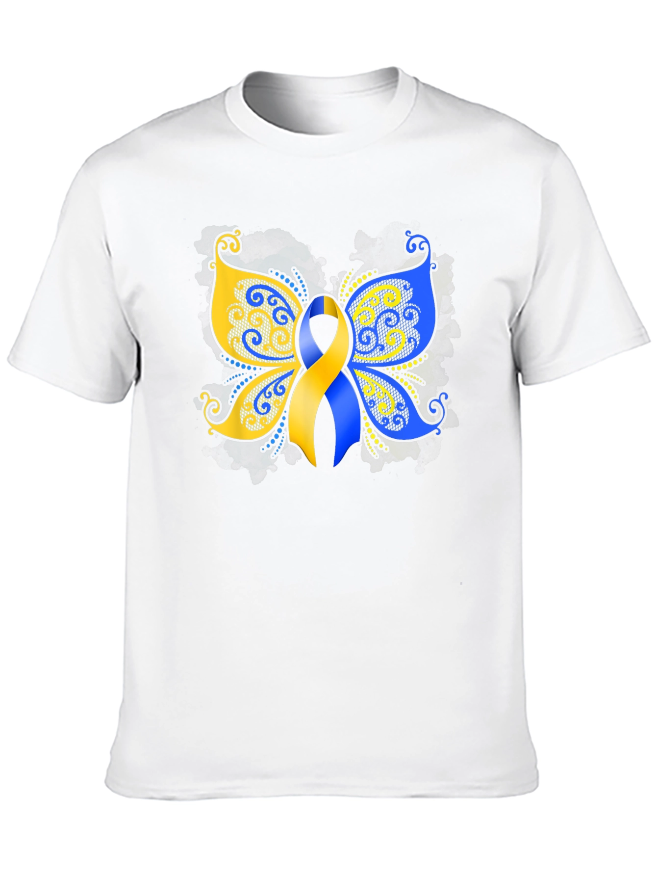 Down Syndrome Awareness T-Shirt Butterfly Ribbon