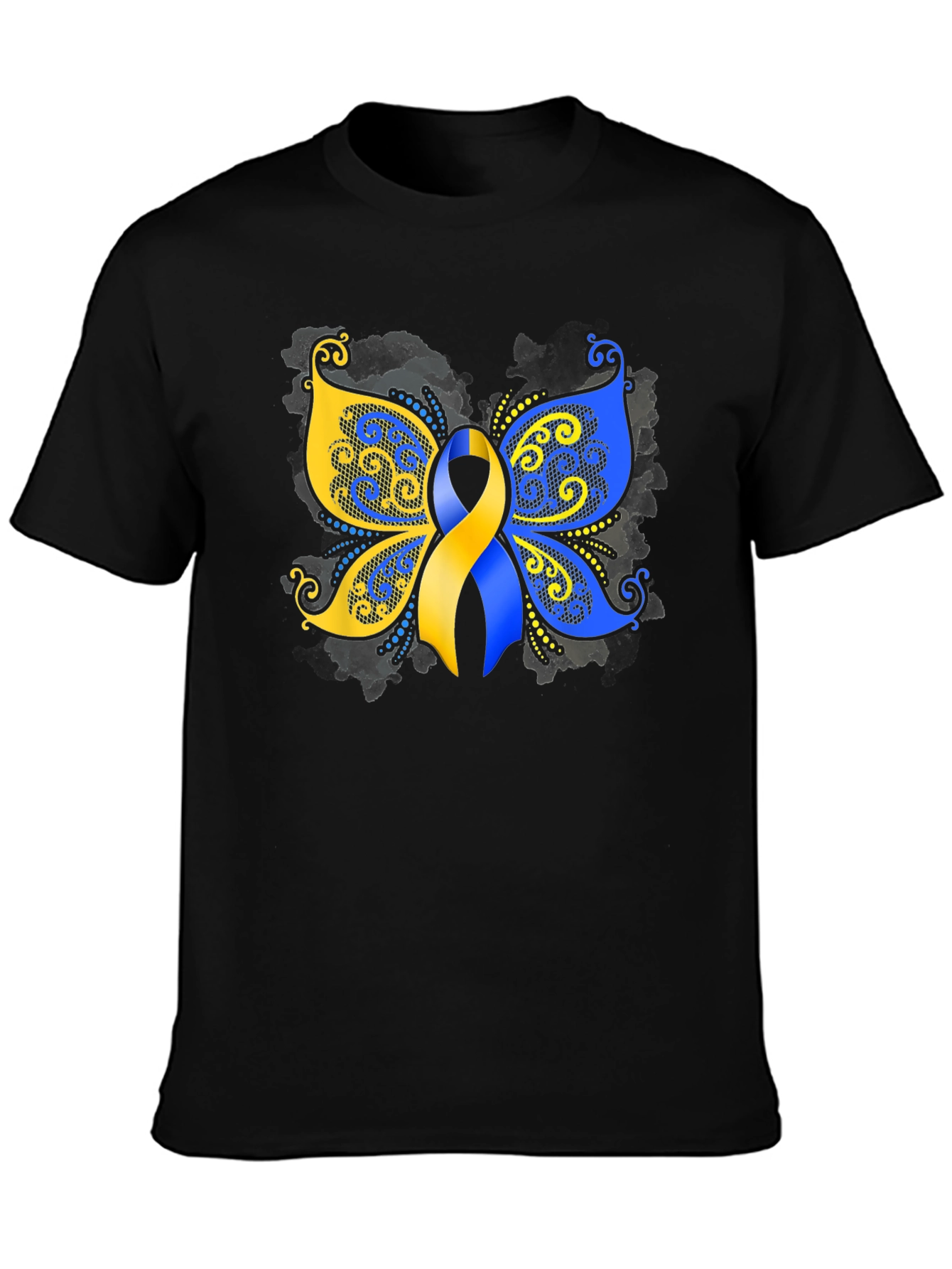 Down Syndrome Awareness T-Shirt Butterfly Ribbon