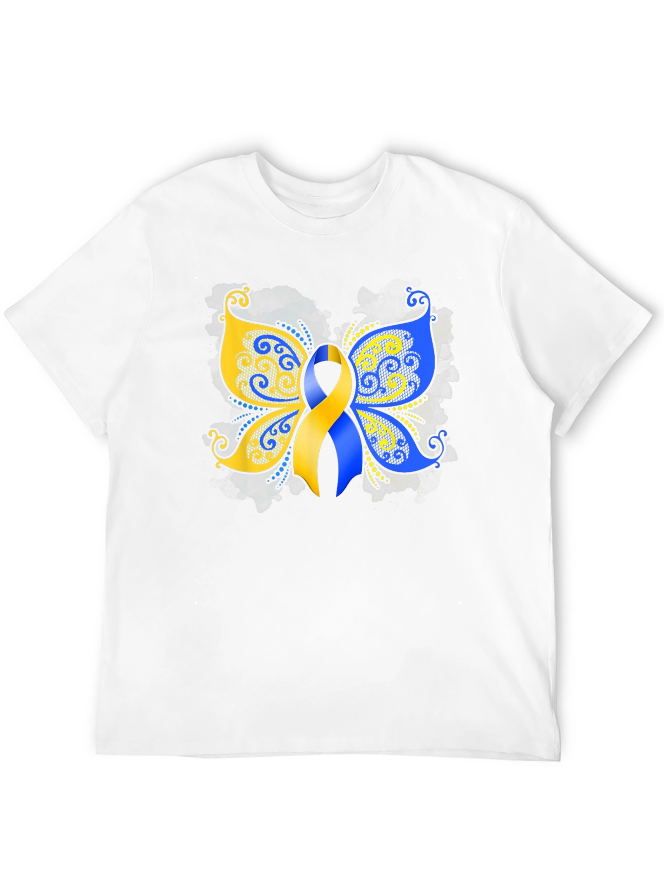Down Syndrome Awareness T-Shirt Butterfly Ribbon