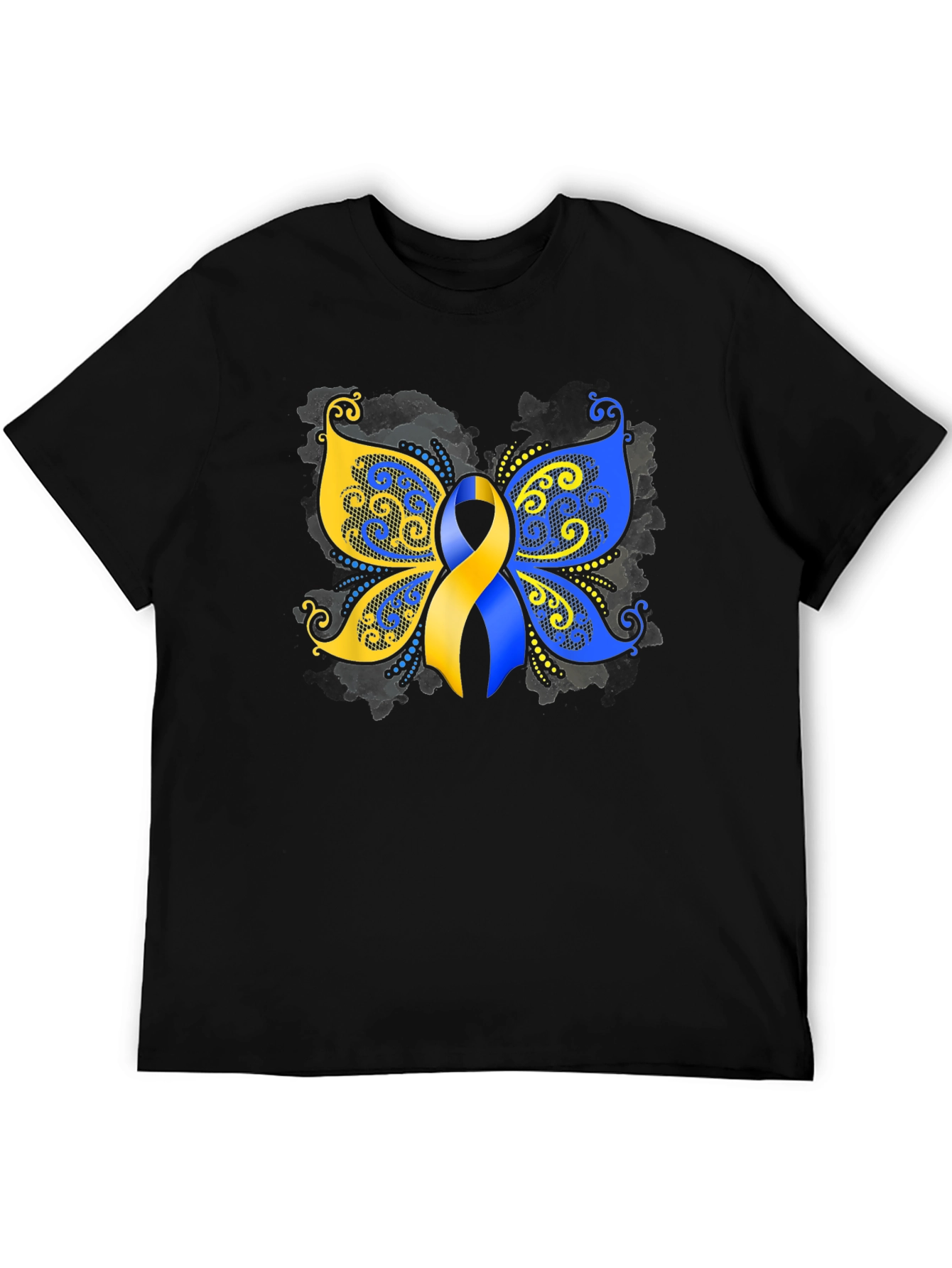 Down Syndrome Awareness T-Shirt Butterfly Ribbon