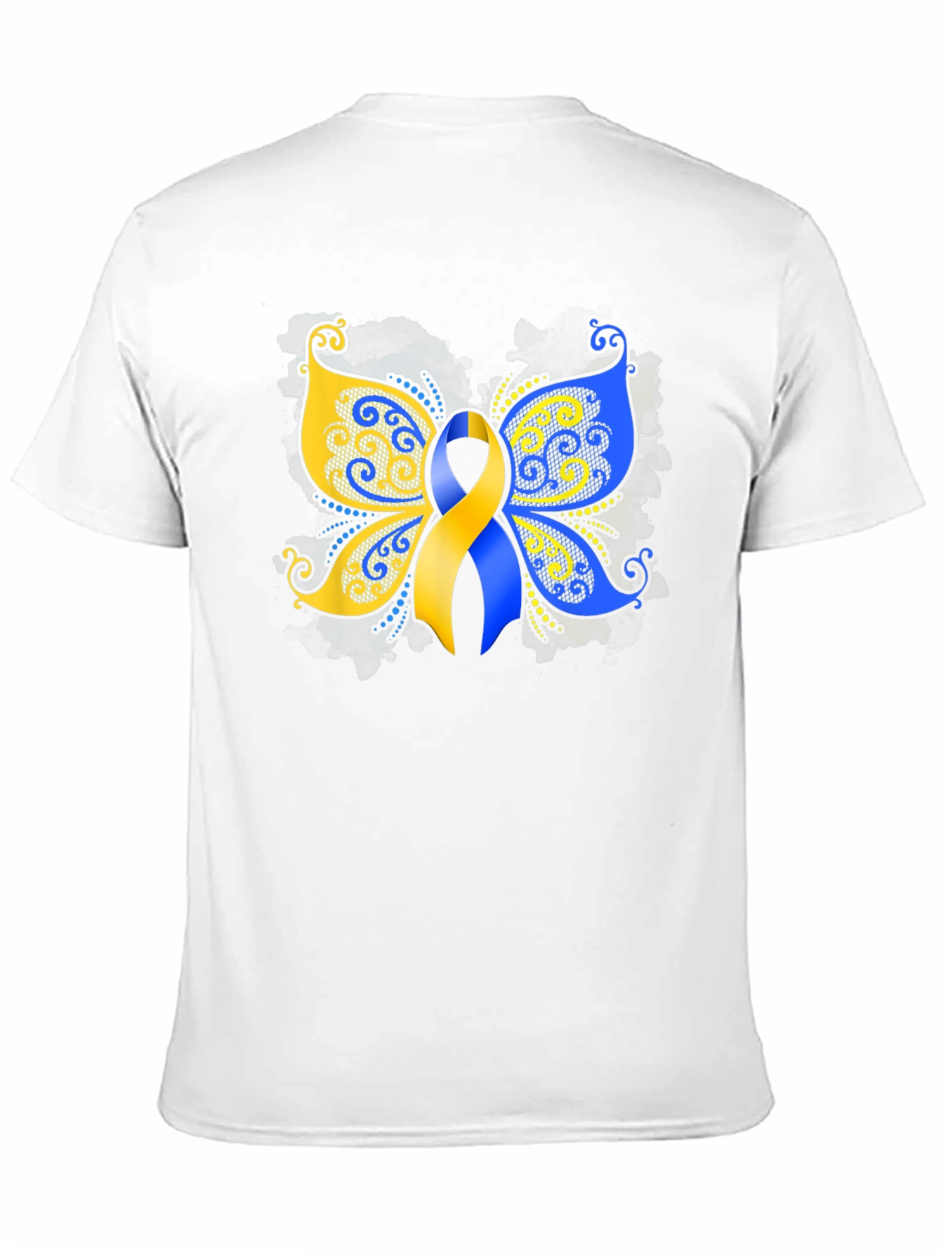 Down Syndrome Awareness T-Shirt Butterfly Ribbon