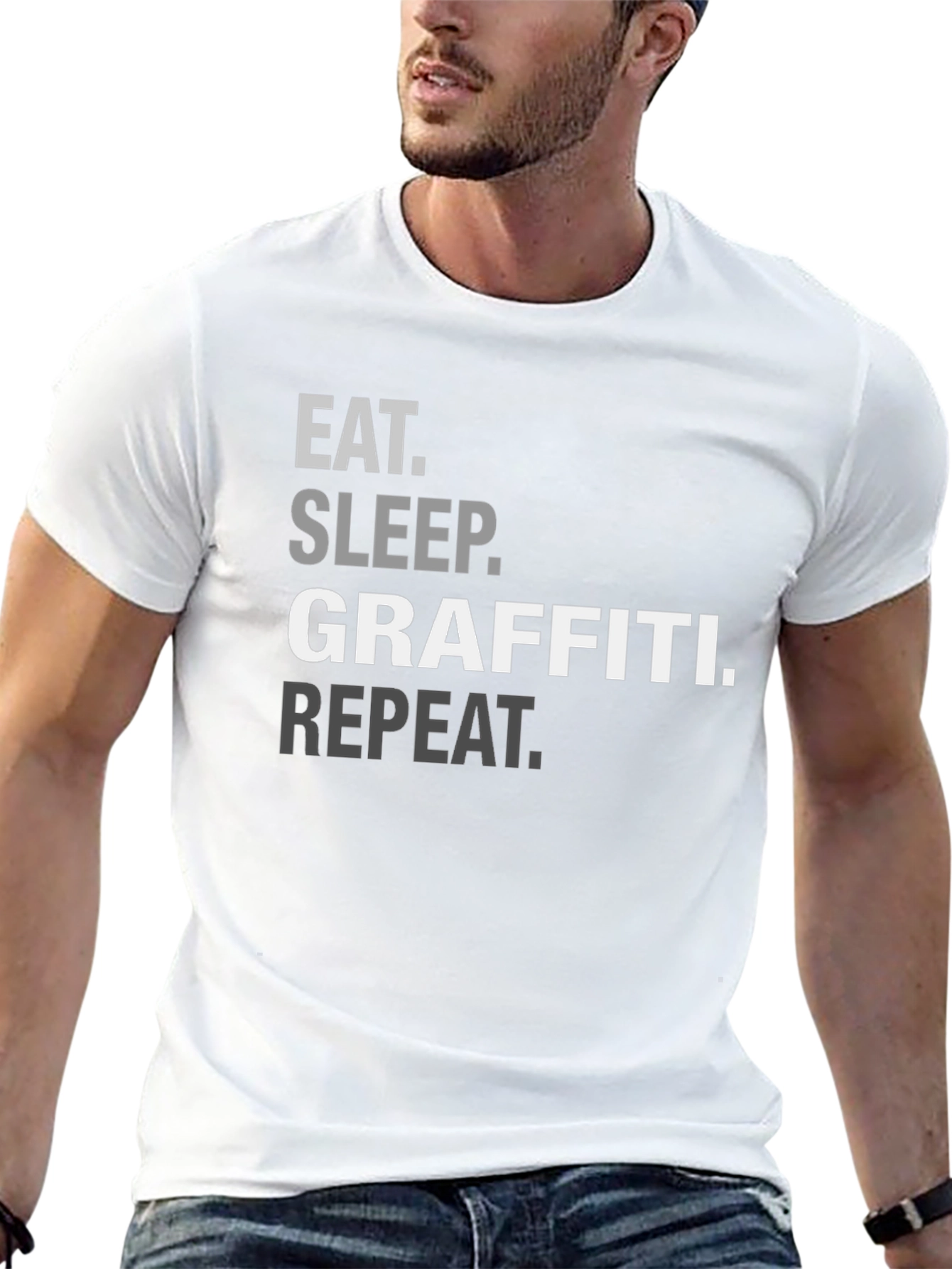 Eat Sleep Graffiti Repeat Graphic Tee
