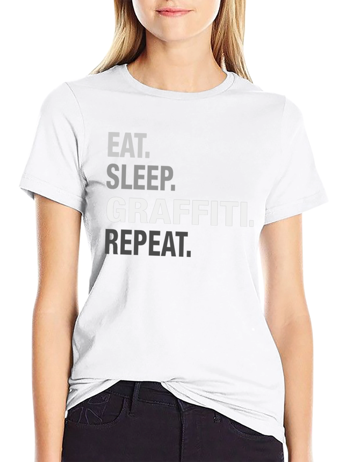 Eat Sleep Graffiti Repeat Graphic Tee