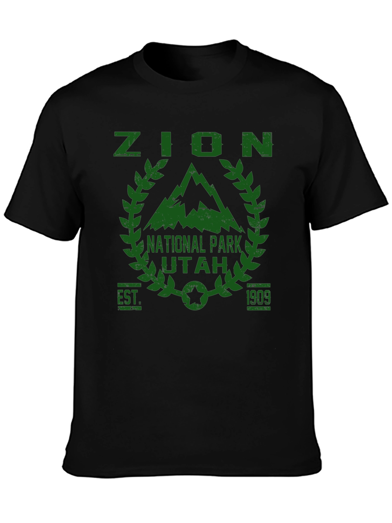 Zion National Park Black Graphic Tee