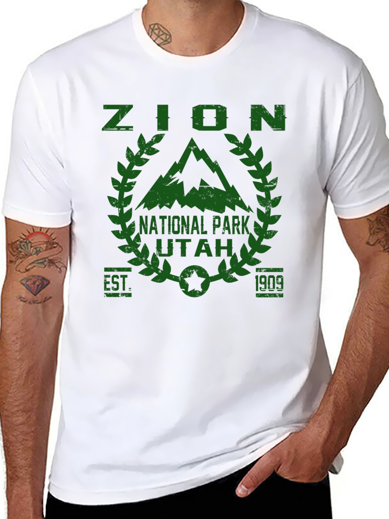 Zion National Park Black Graphic Tee