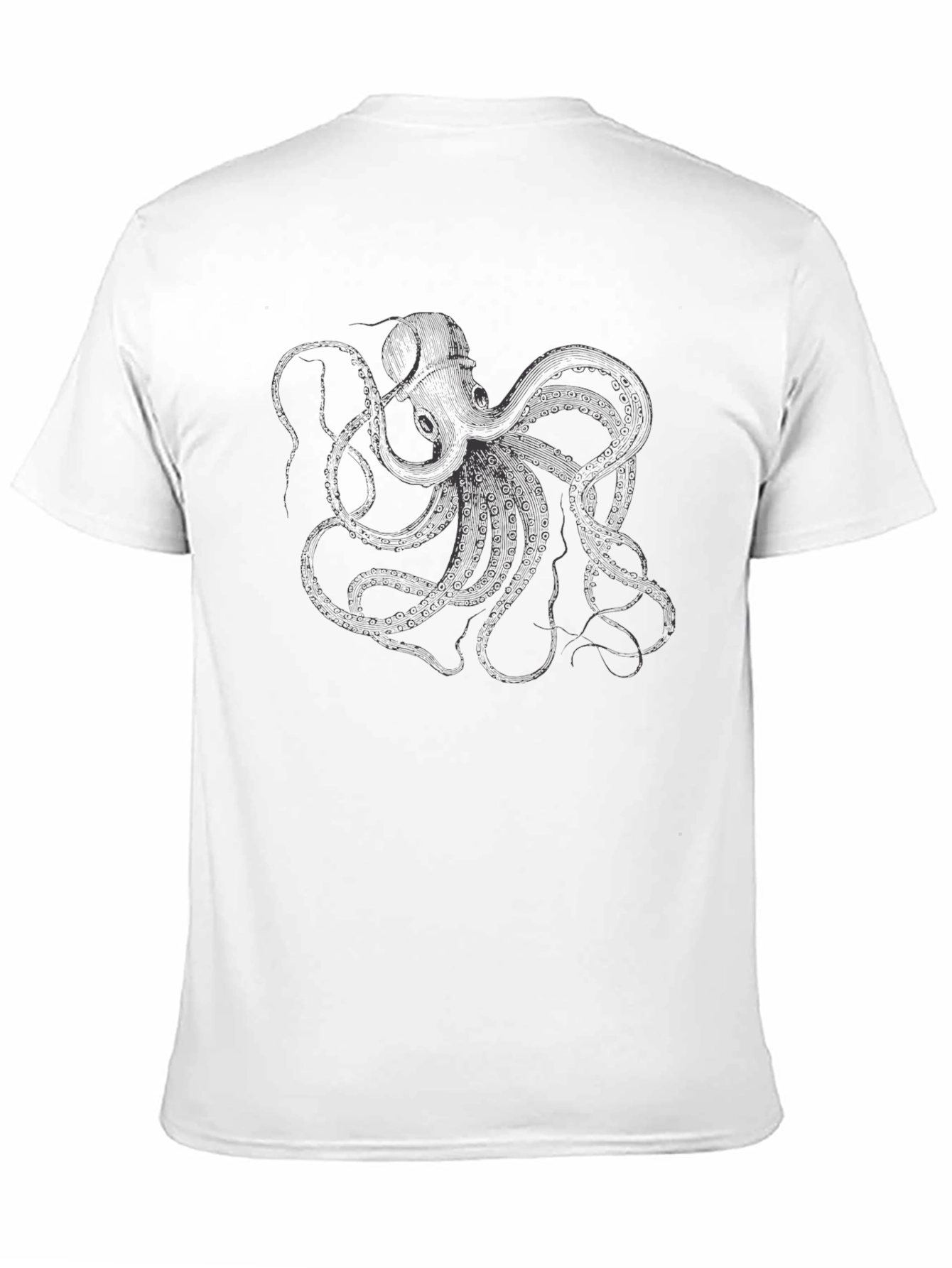 Octopus Graphic Print Black T-Shirt
