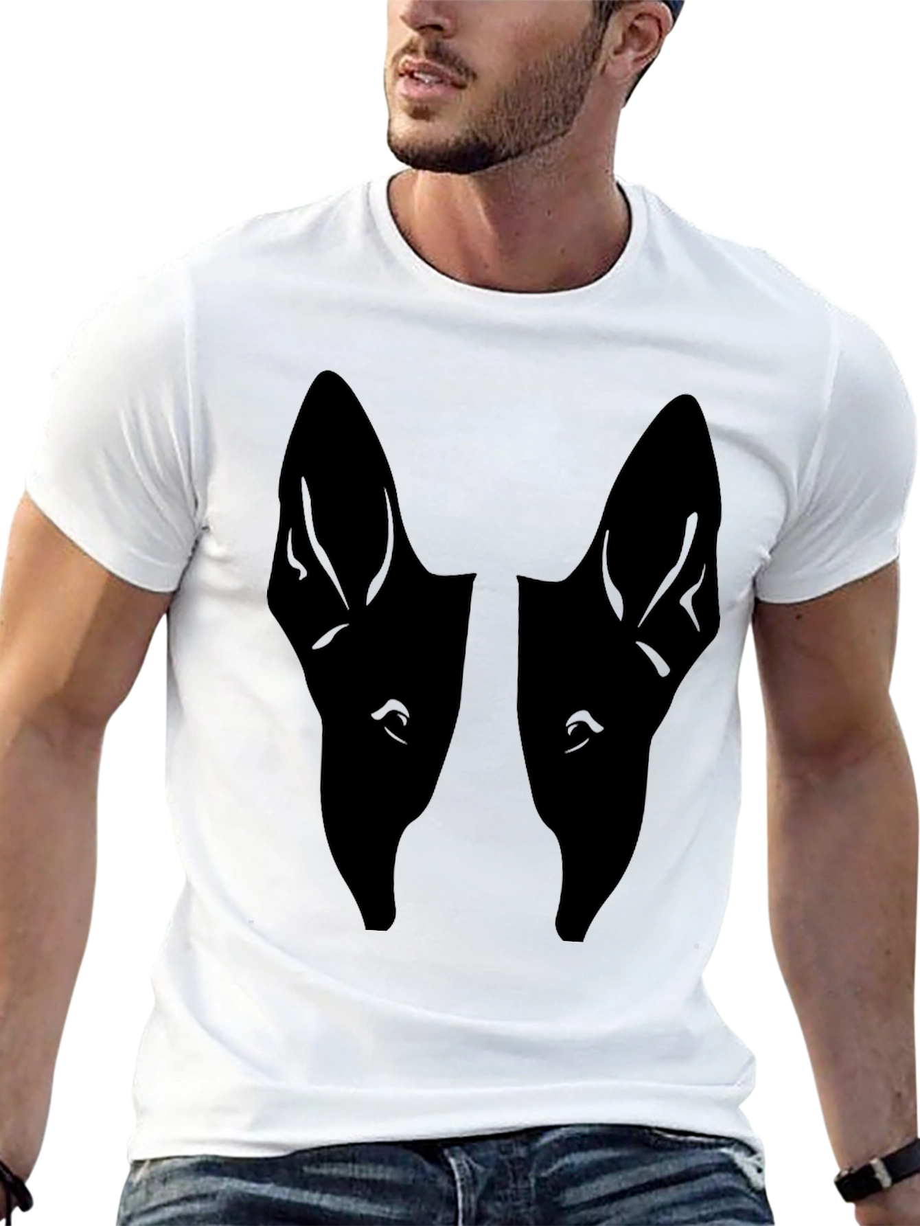 Dog Silhouette T-Shirt - Modern Minimalist Design