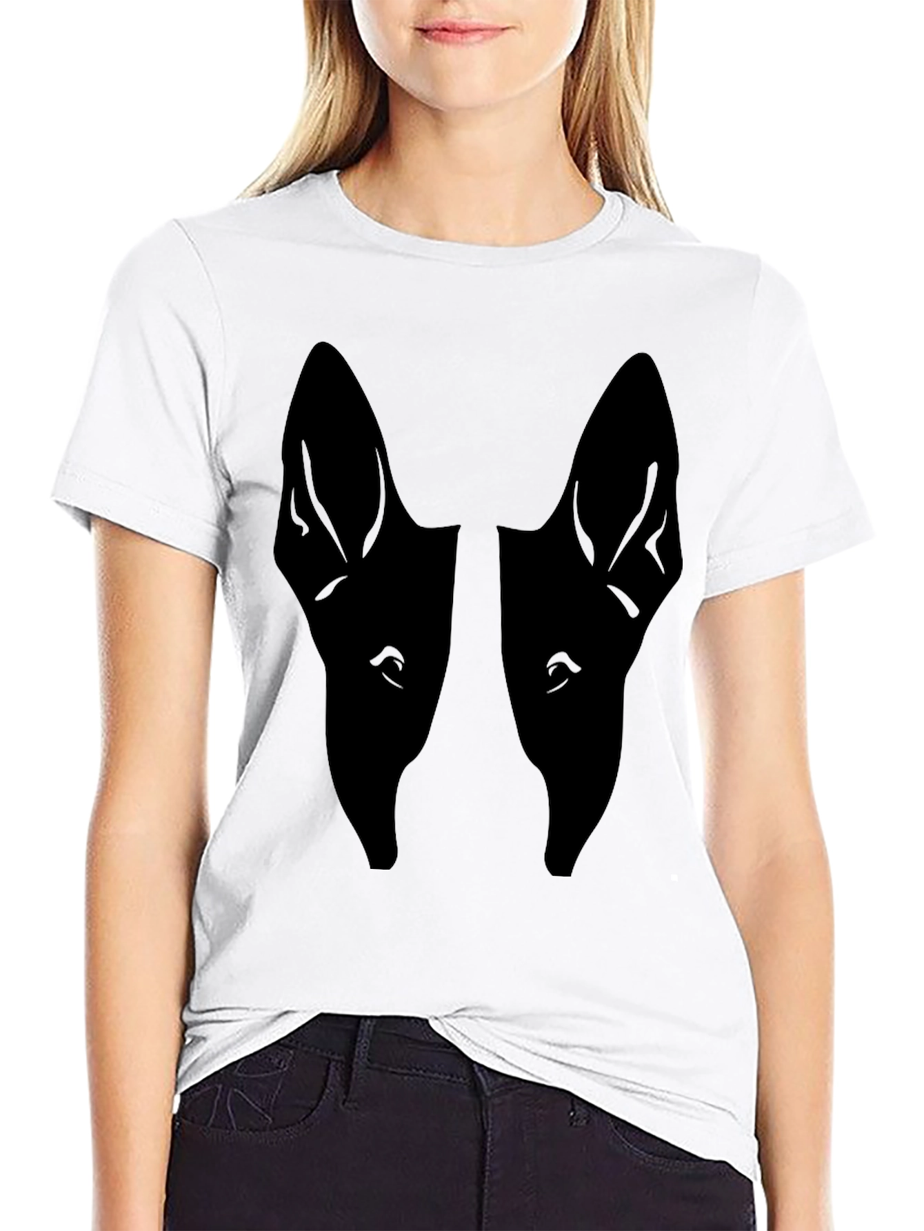 Dog Silhouette T-Shirt - Modern Minimalist Design