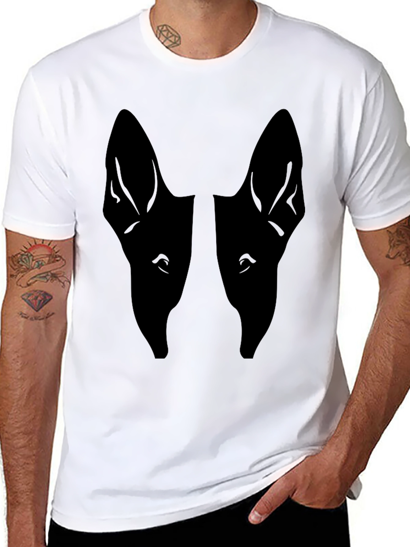 Dog Silhouette T-Shirt - Modern Minimalist Design