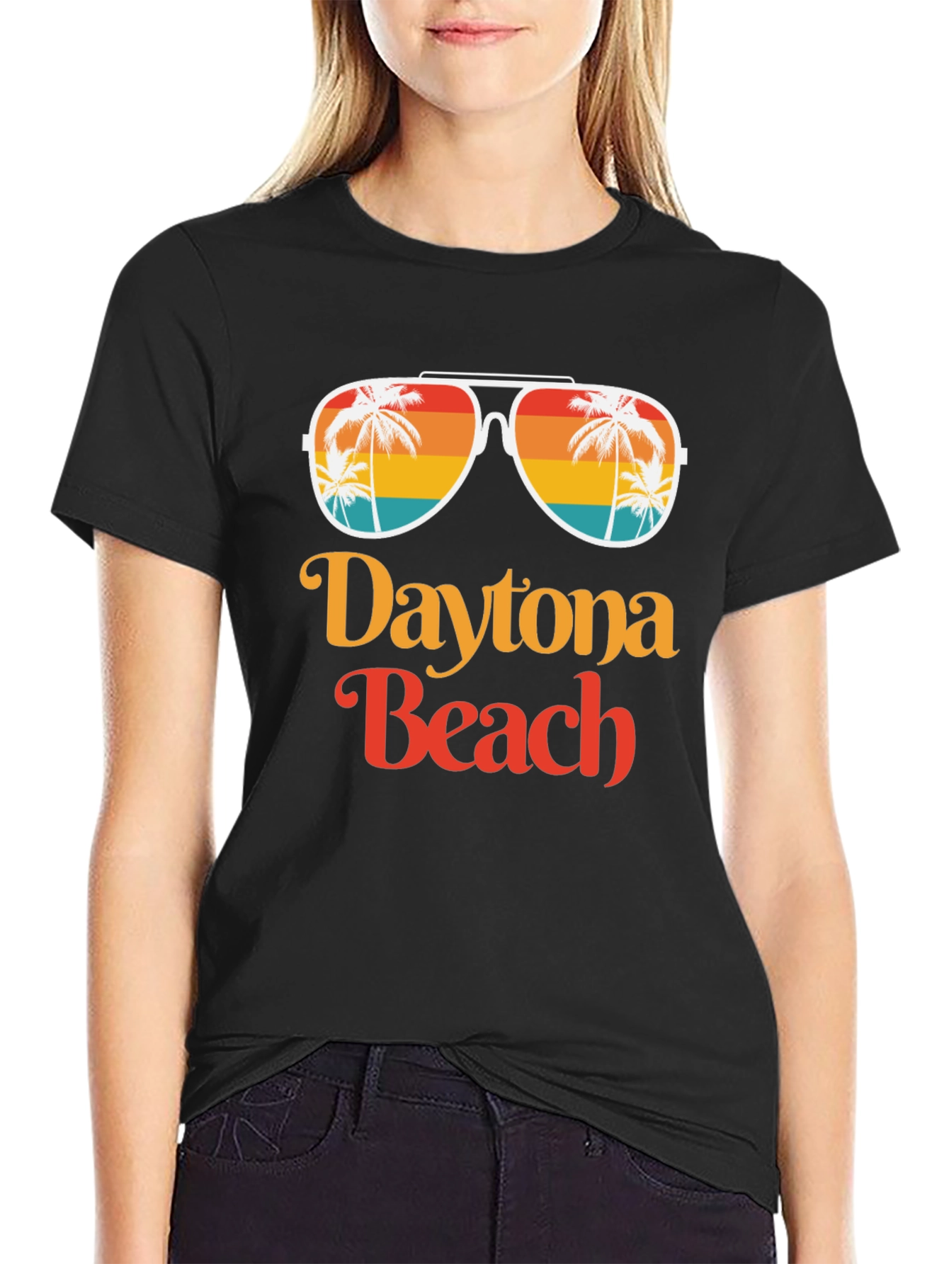 Daytona Beach Retro Sunglasses Graphic T-Shirt
