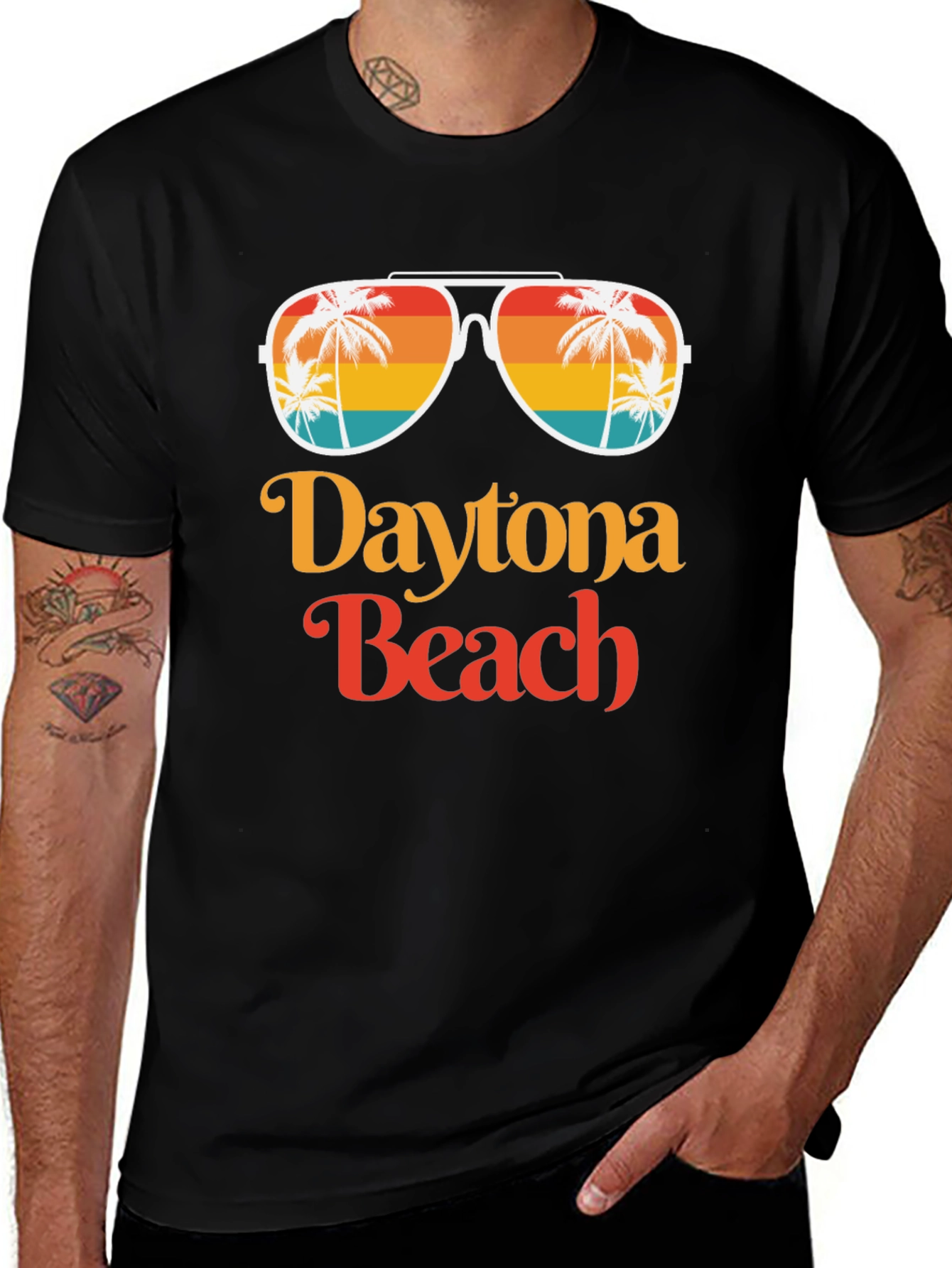Daytona Beach Retro Sunglasses Graphic T-Shirt