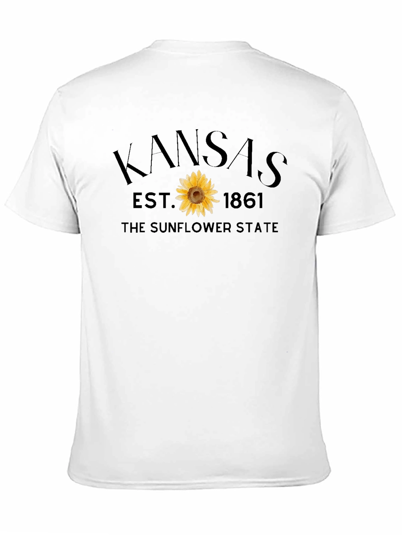 Kansas Sunflower State T-Shirt - Est. 1861 - Black
