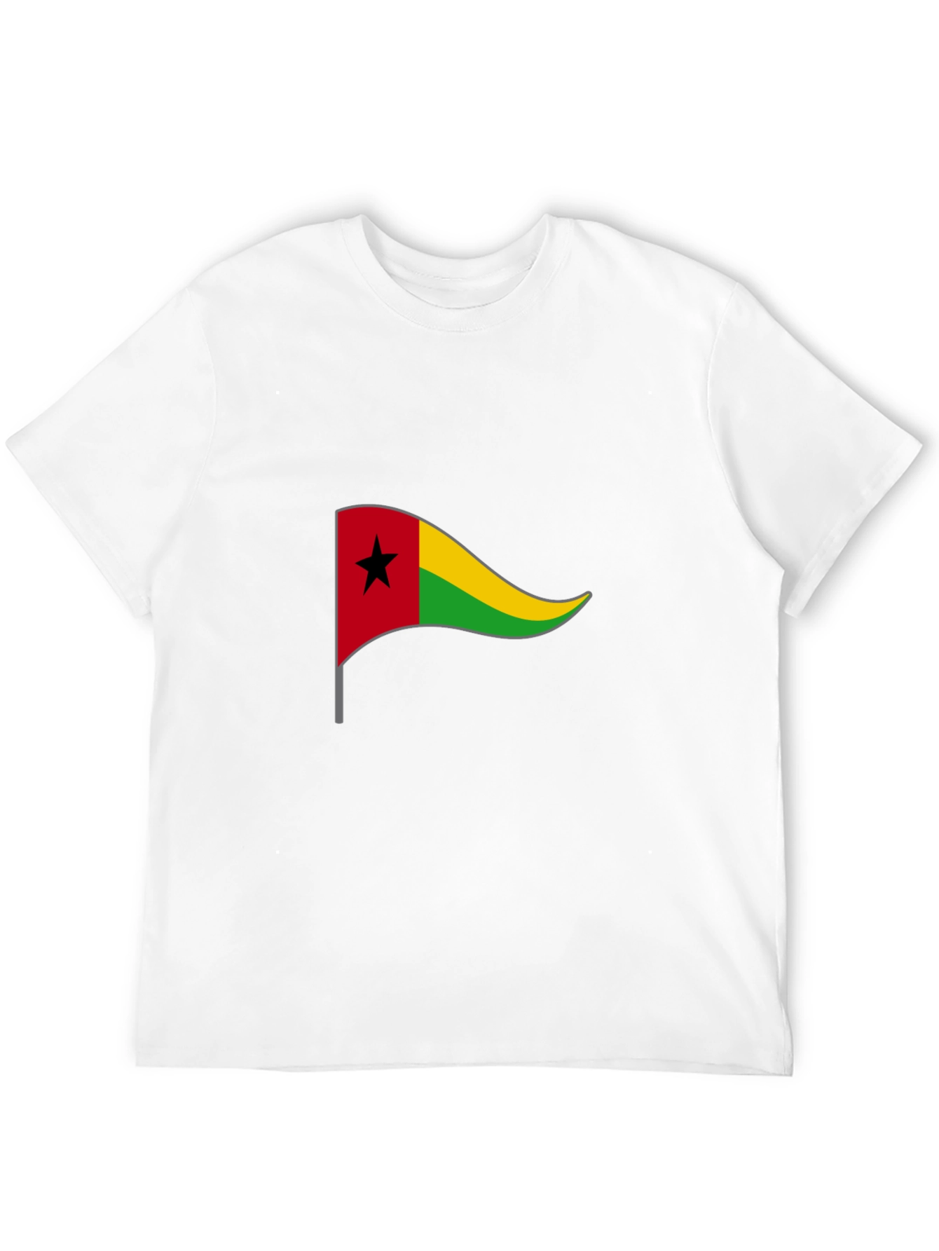Guinea-Bissau Flag Graphic Black Tee