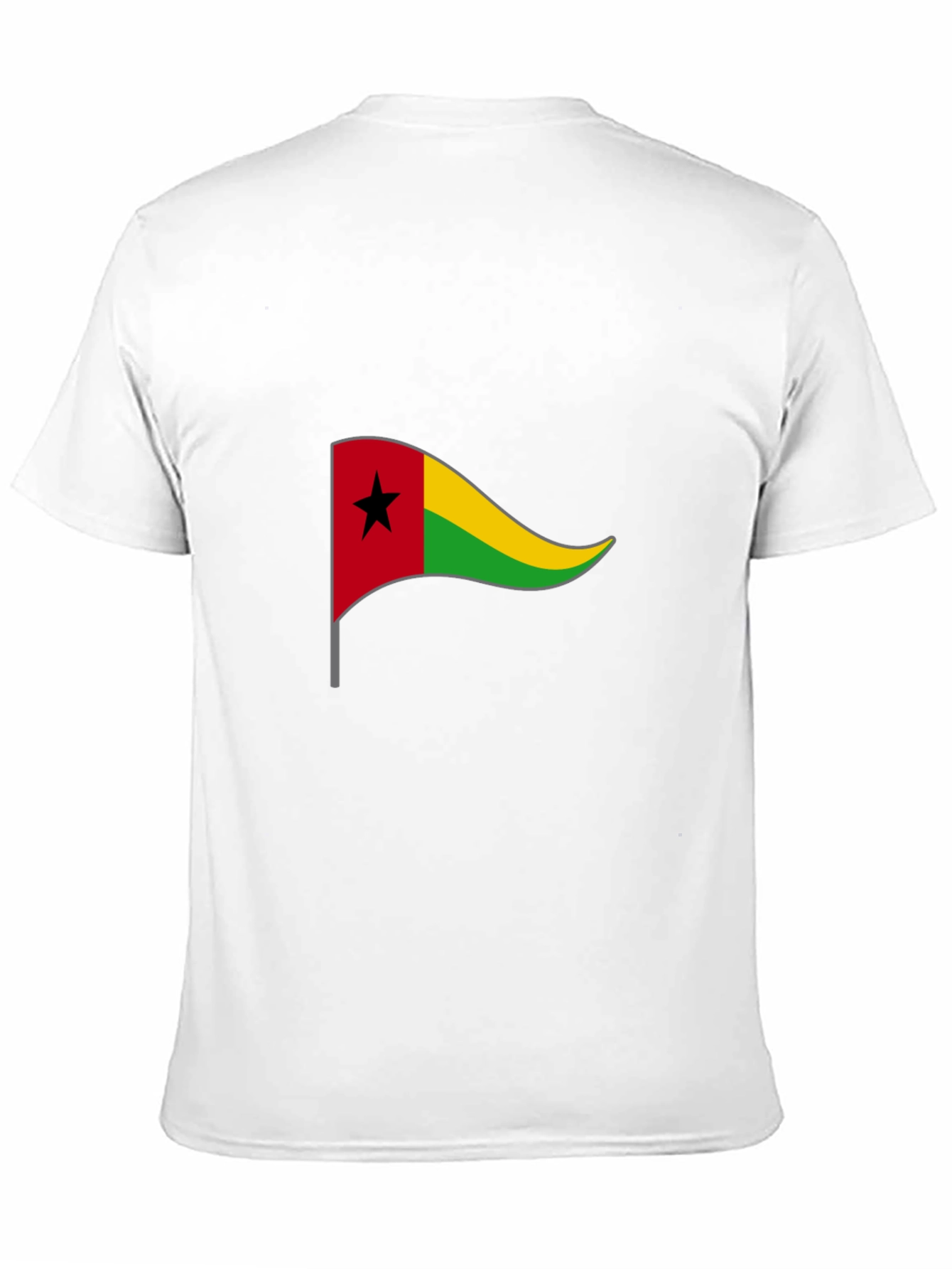 Guinea-Bissau Flag Graphic Black Tee
