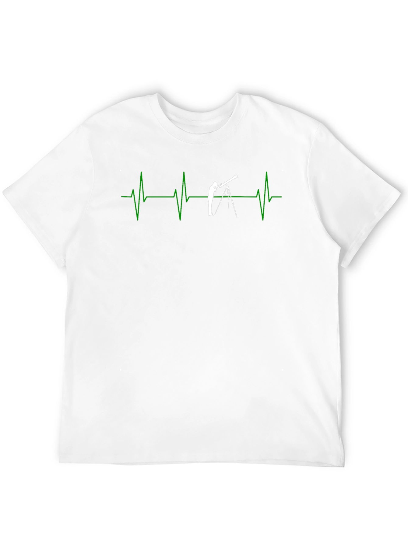Telescope Heartbeat Graphic Tee - Astronomy Lover Shirt