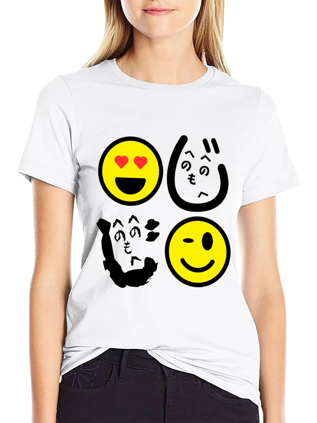 Emoji Graphic Print Mens T-Shirt