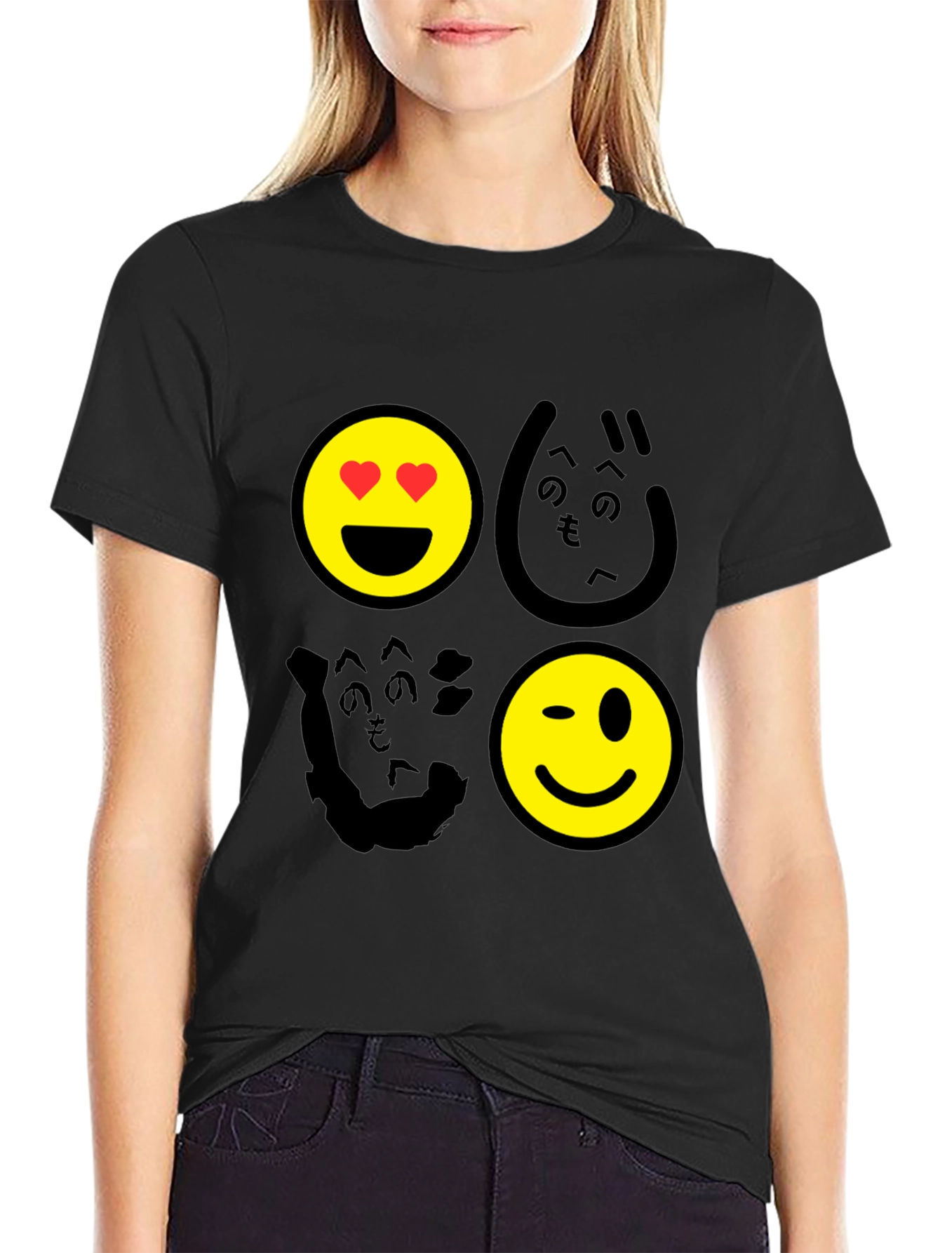 Emoji Graphic Print Mens T-Shirt