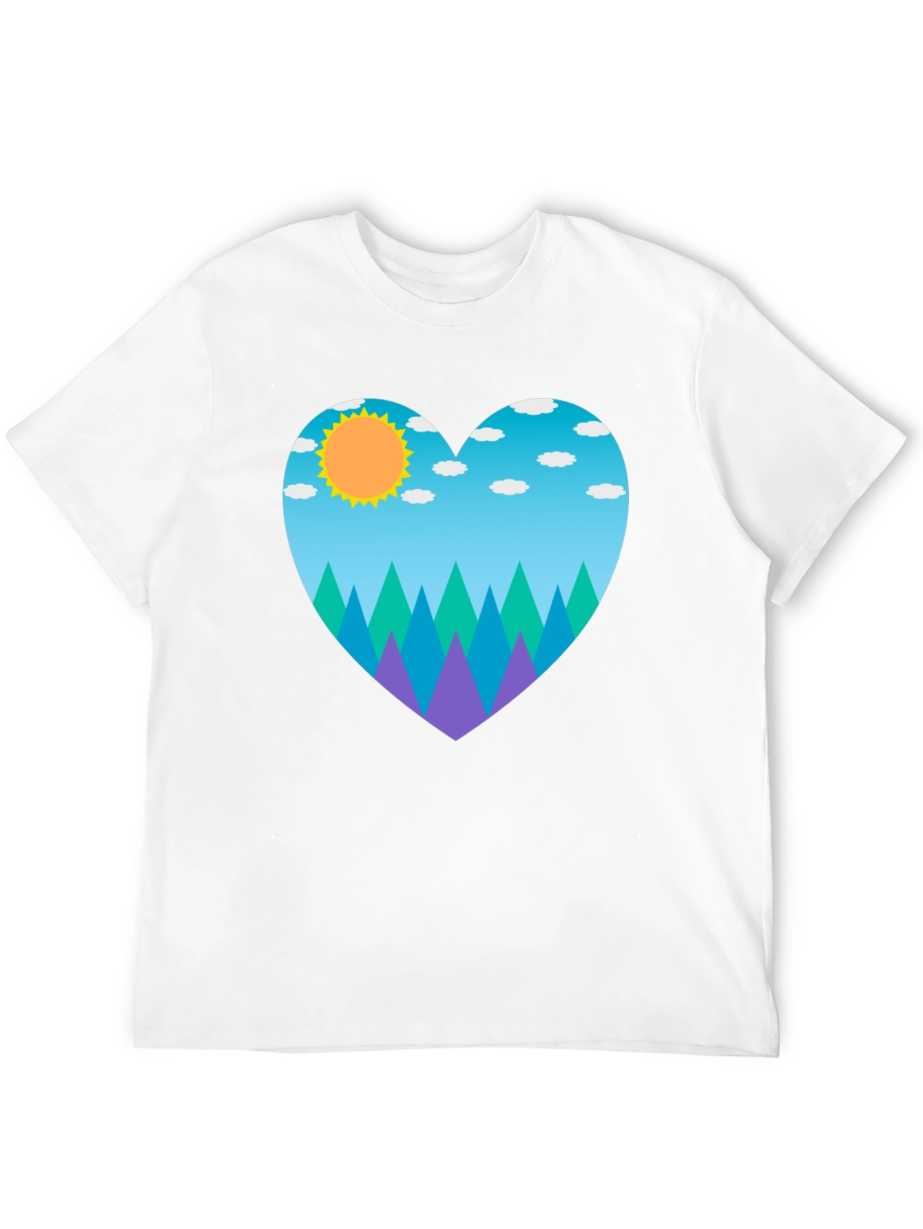 Nature Heart T-Shirt - Black Cotton Tee