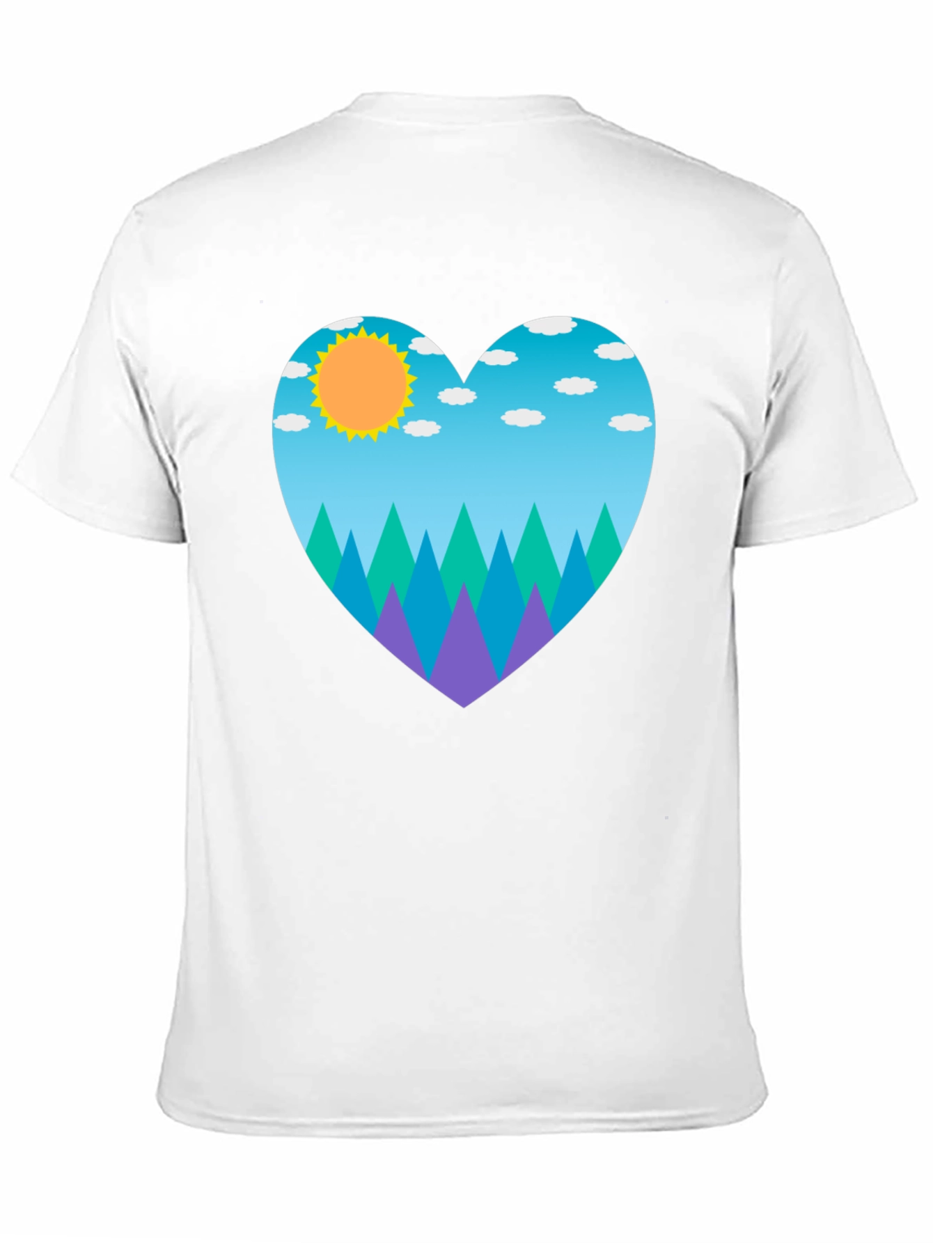 Nature Heart T-Shirt - Black Cotton Tee