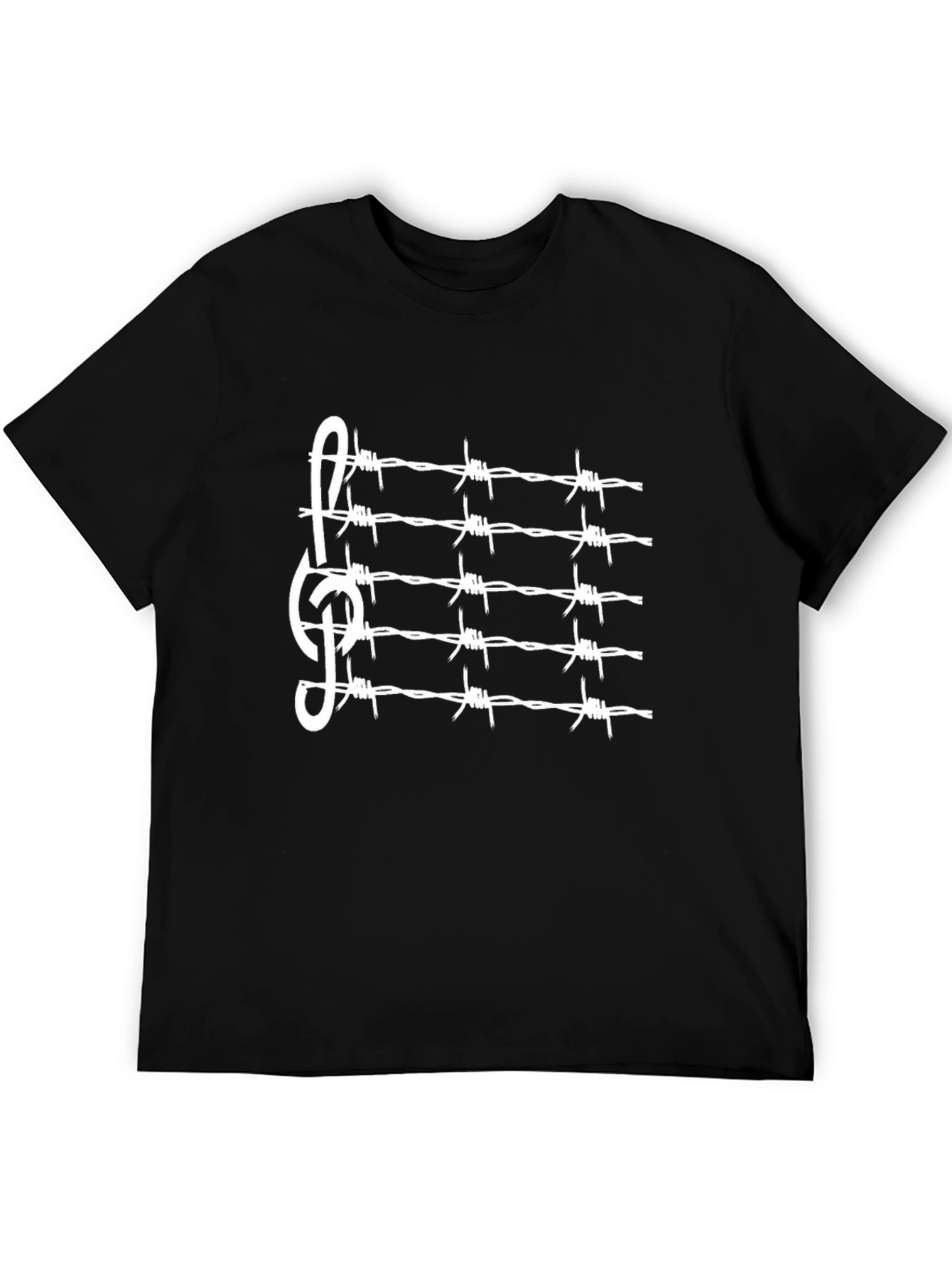 Barbed Wire Music Clef Graphic Tee