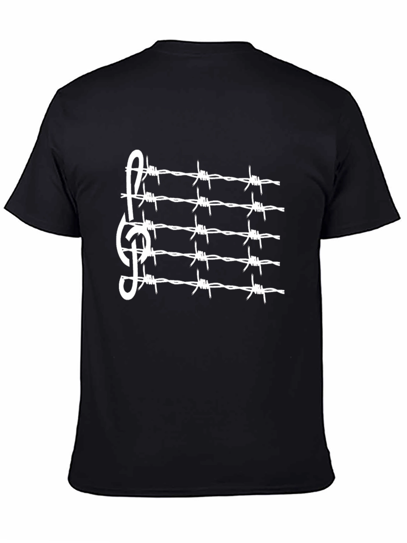 Barbed Wire Music Clef Graphic Tee